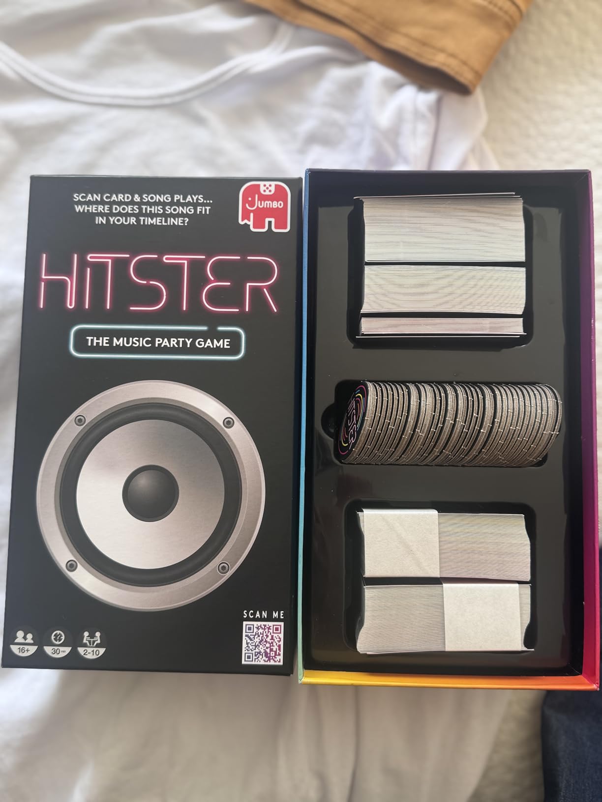 Jumbo Hitster - The Music Fun Party Quiz Card Game, 2-10 Players - 300 Plus Iconic Music Hits - Great for Adult and Family Game Night customer photo 1