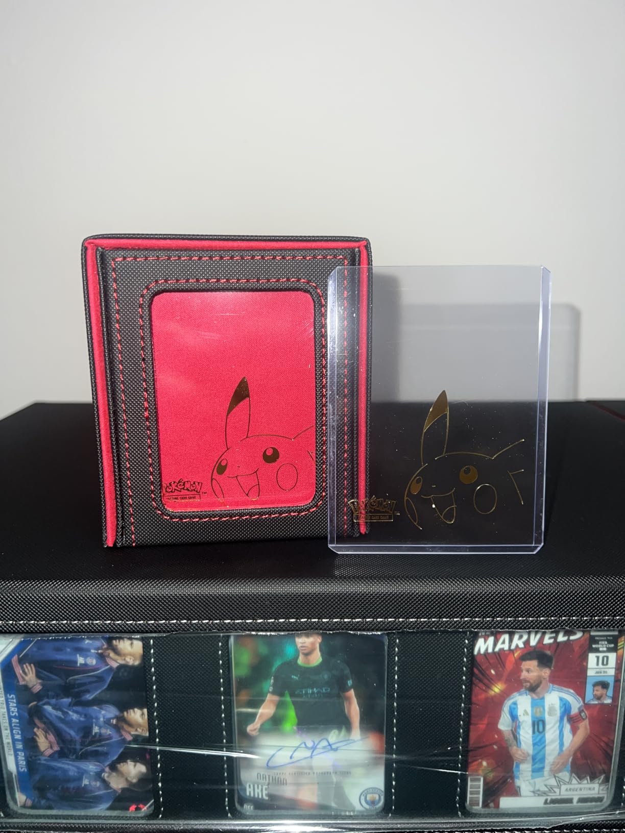 ZLCA Card Deck Box for MTG with 2 Dividers Fits 100+ Single Sleeved | Card Storage Box PU Leather TCG Deck Case Holder for Magic the Gathering Commander Yugioh (Black, Ring) customer photo 2