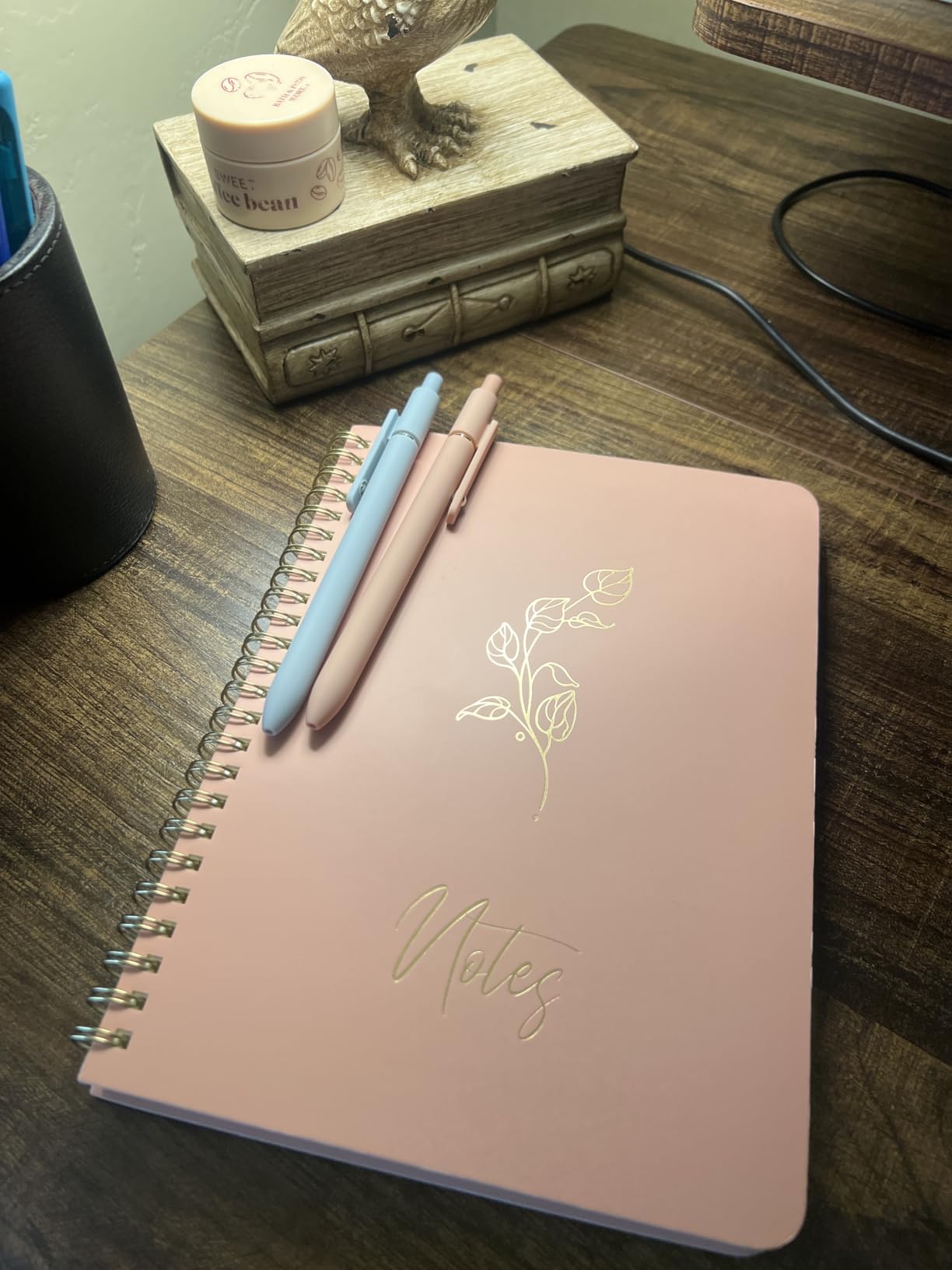 Cute Spiral Notebook Set For Women, Bible Journal Set, 3 Pack A5 Spiral Notebook + 5 PCS Gel Pens + 600 Sticky Notes + Gift Box, Aesthetic Gift Set for Work Students School Office Supplies customer photo 1