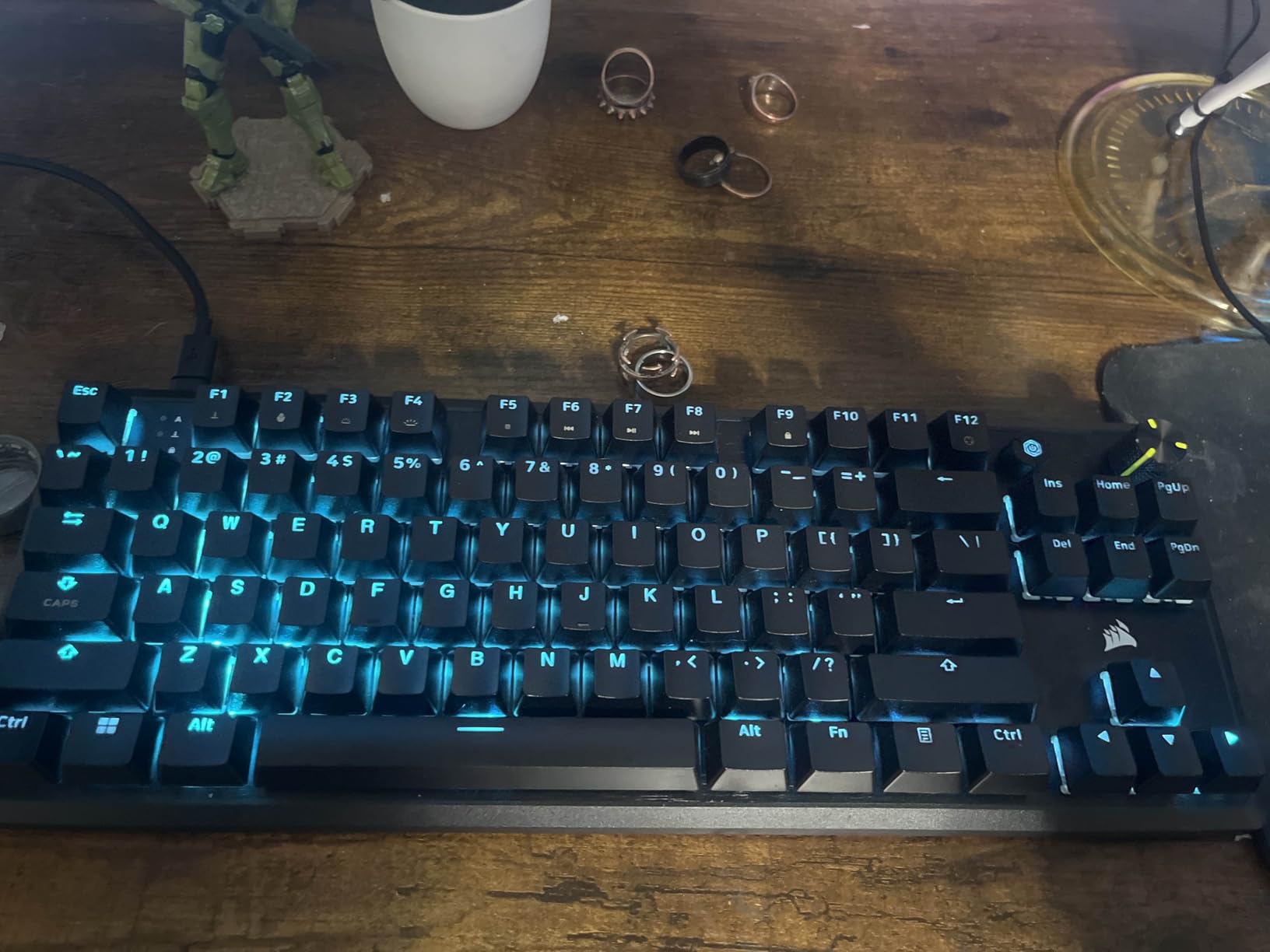 Corsair K70 CORE TKL RGB Tenkeyless Mechanical Wired Gaming Keyboard - Pre-Lubed MLX Red v2 Linear Switches, SOCD, ABS Double-Shot Keycaps, Sound Dampening, 1000Hz Polling, QWERTY NA - Black customer photo 2