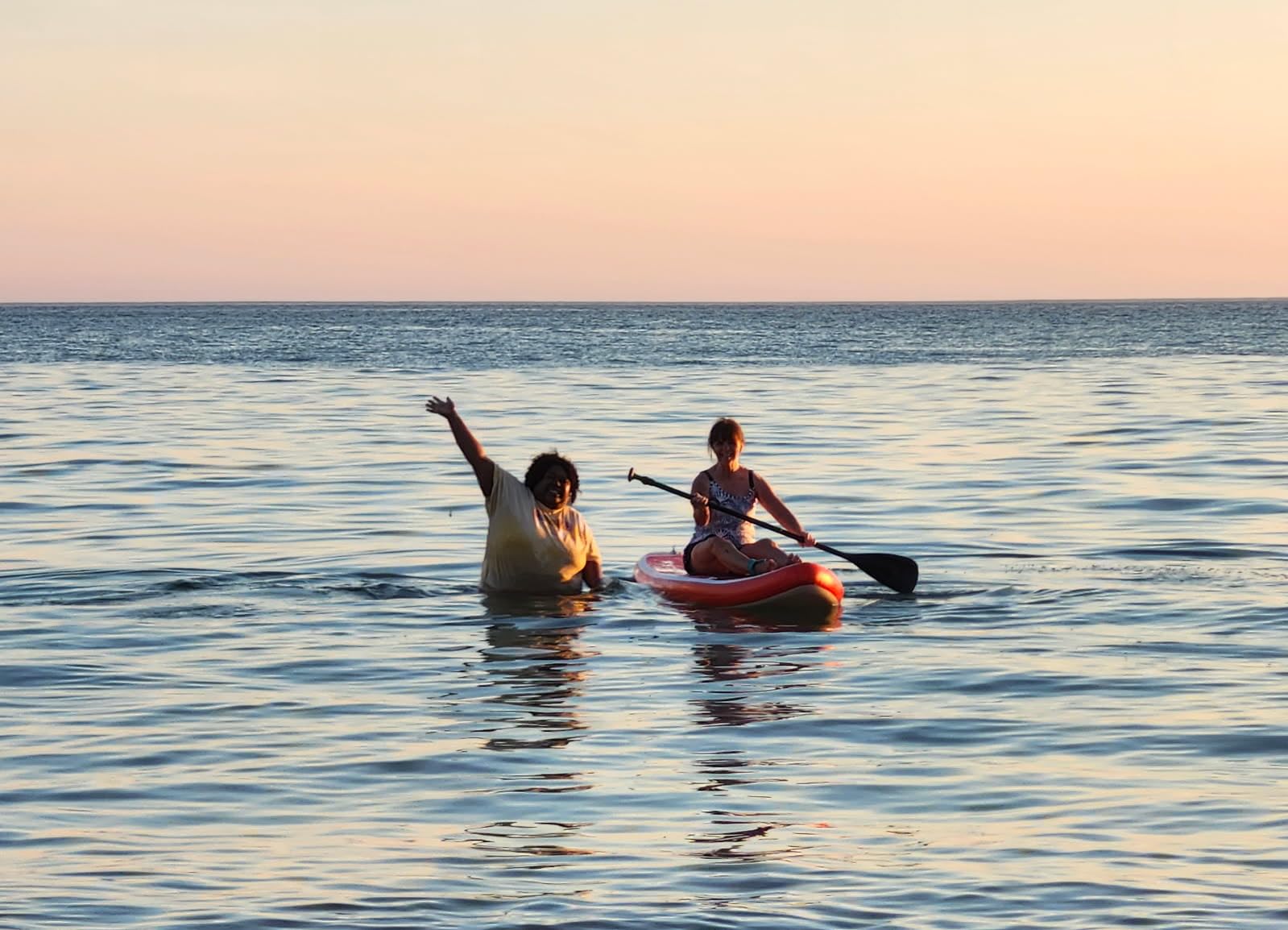FEATH-R-LITE Inflatable Stand Up Paddle Board with Beginner SUP Accessories | 10'6''/11' Ultra-Light SUP,Anti-Slip EVA Deck,Versatile Yoga Inflatable Paddle Boards for Adults & Youth of All Skill Levels customer photo 1