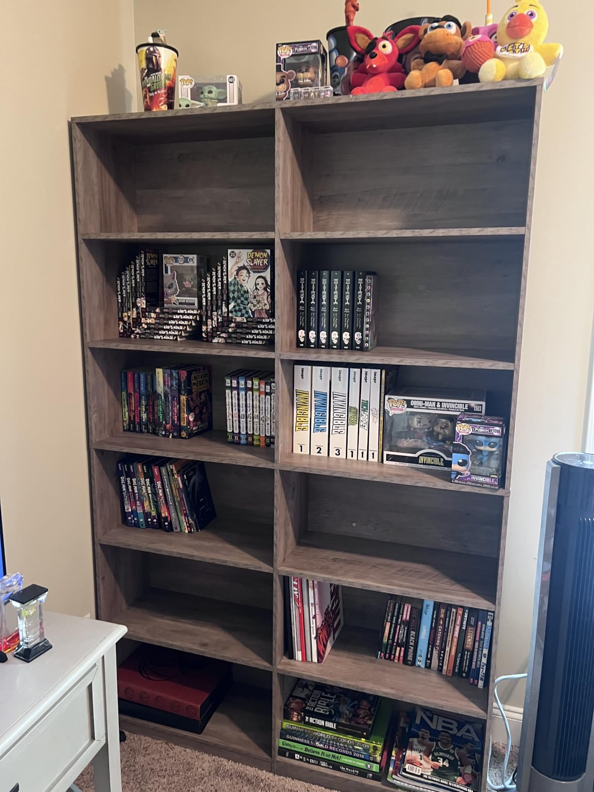 Bookshelf Tall Bookcase, 6-Tier Double Wide Bookshelves, Light Oak | Freestanding Display Storage Shelves, Tall and Large Book Shelves for Home Decor Bedroom, Living Room, Home Office, Library customer photo 2