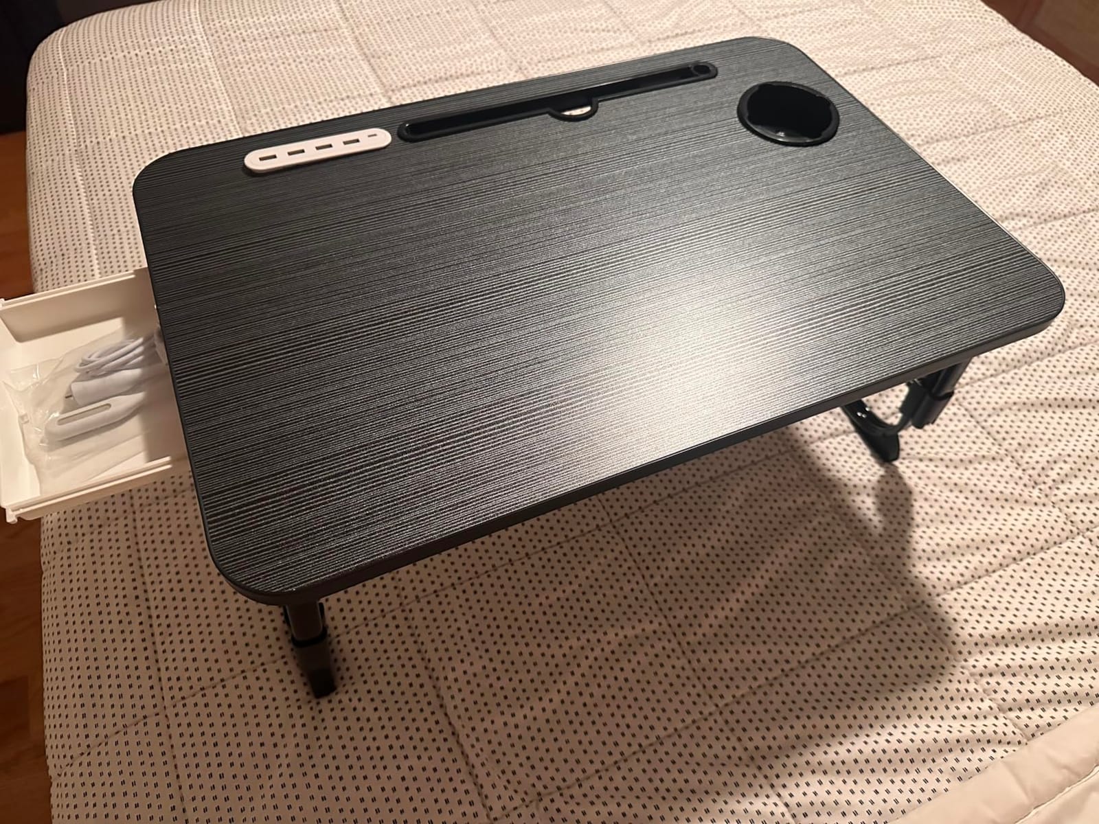 Lap Desk for Bed Adjustable Height with USB Port 23.6