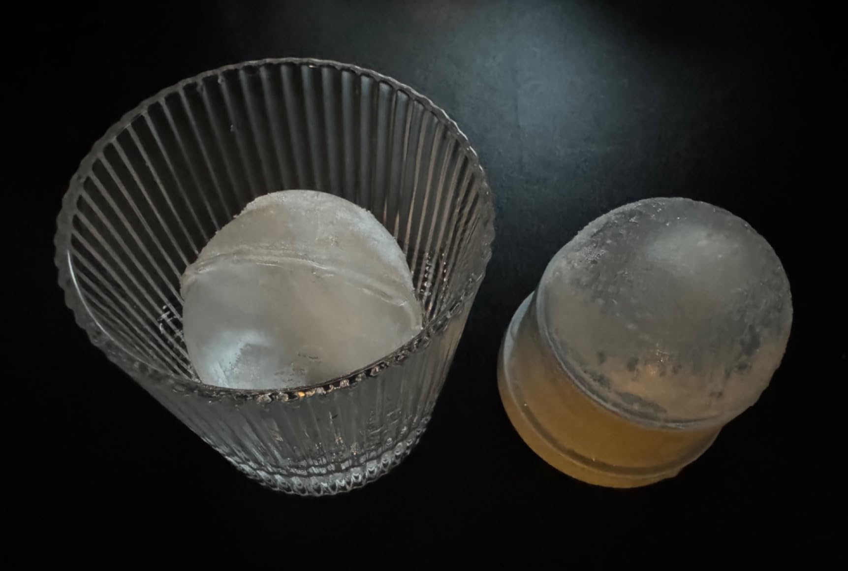 Whiskey Decanter Set with Gift Box - Includes 2 Crystal Bourbon Glasses and 2 Big Ice Ball Molds - Whiskey Glasses Set for Scotch, Cocktails, Rum, Cognac, Vodka - Unique Gift for Men customer photo 2