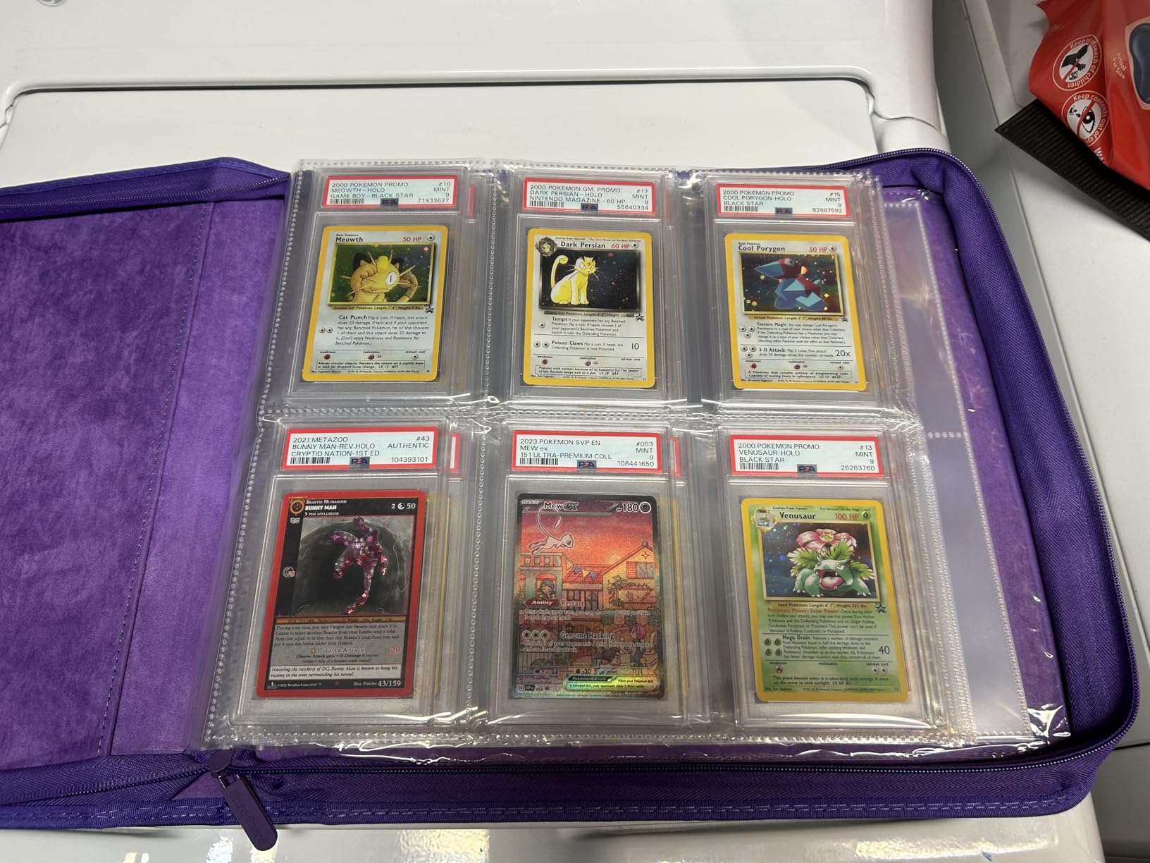 FunGuys Graded Card Binder, 60 PSA Slab Holder, 6 Pocket Graded Card Storage, Slab Binder, PSA Card Graded Display Case Album, Zipper, MTG Card Collection Binder customer photo 1