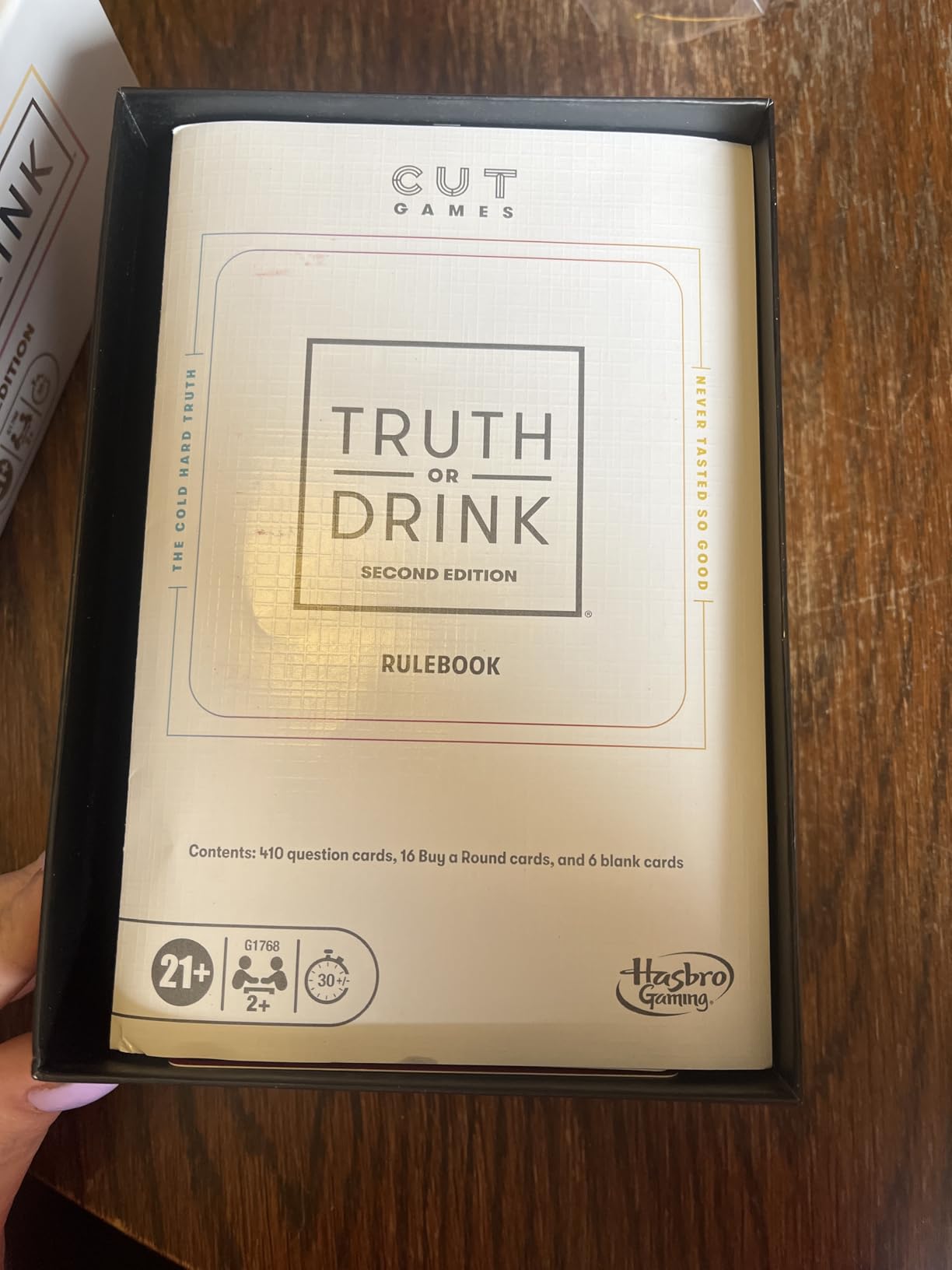 Truth or Drink Party Game by Cut I As Seen on TikTok, YouTube, and Snapchat | 410 Hilarious Questions | Ages 21+ | 2+ Players customer photo 1