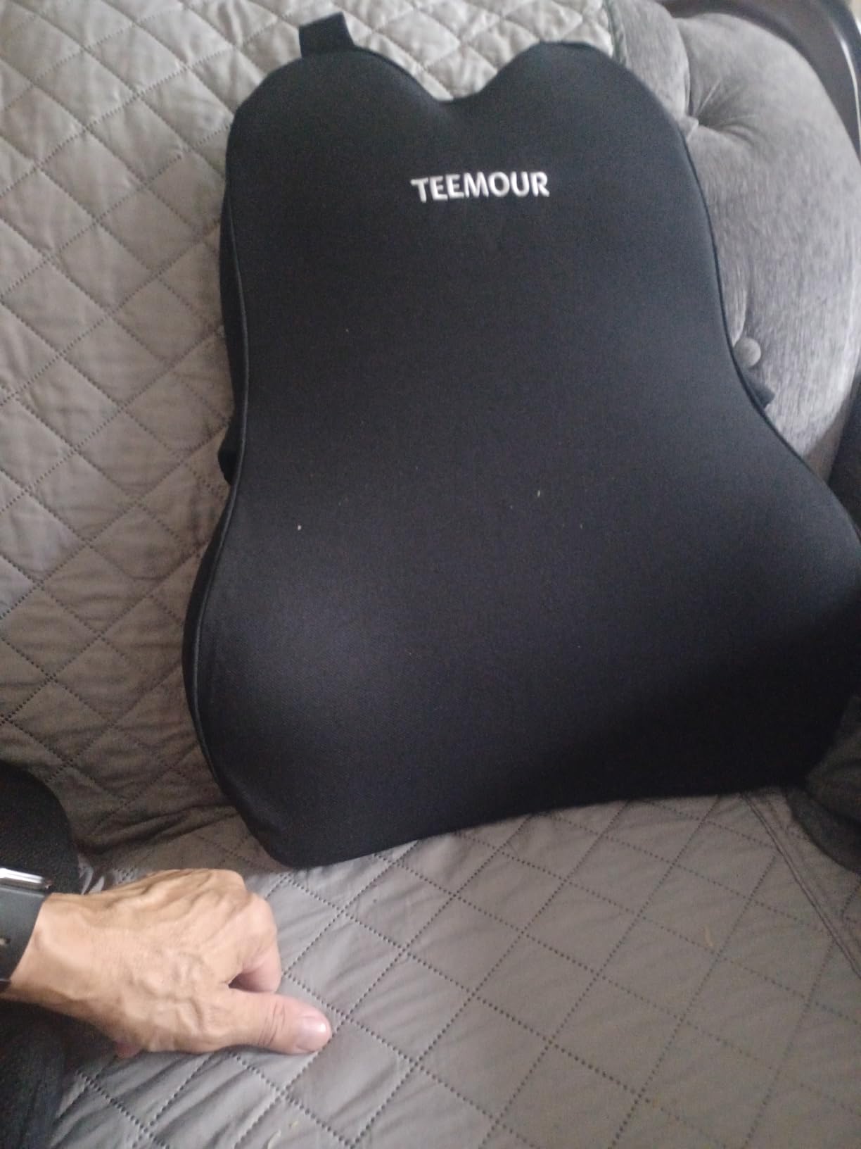 Teemour High Back Support Pillow for Office Chair, Fully Support Back Cushion - Memory Foam Lumbar Support Pillow for Office Chair, Desk, Gaming Chair, Promotes Posture Pain Relief Adjustable Straps customer photo 1