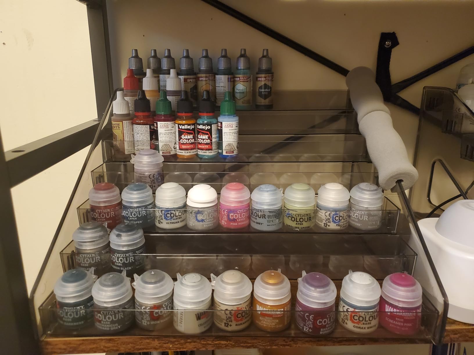7Tier Acrylic Paint Organizer, Nail Polish Rack Shelf, Painting Bottle Holder | Clear Craft Storage for 2oz Paint Bottle customer photo 2