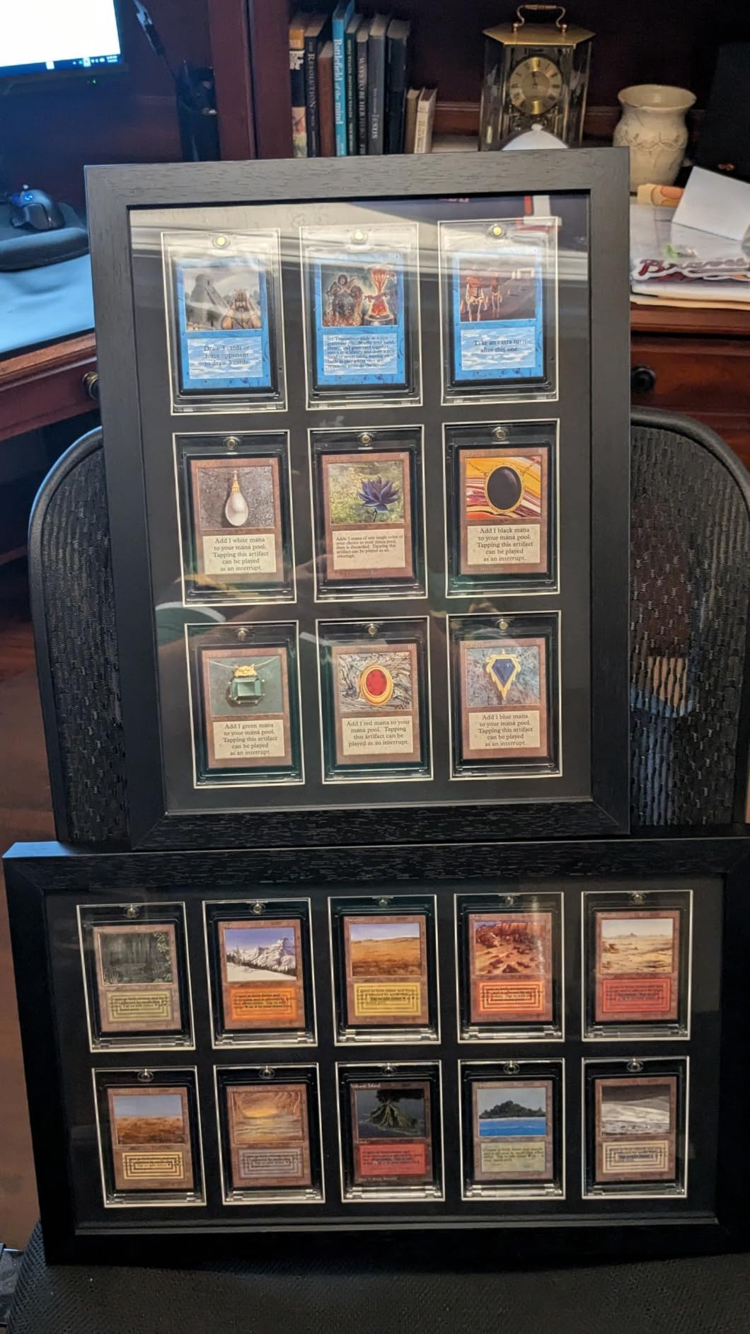 Bivitre Trading Card Display Frame with UV Protection Magnetic Card Holder | Wall Mount Baseball Card Display Case, for Basketball Football Hockey Pokemon MTG Yugioh, for 6 Standard Cards customer photo 1