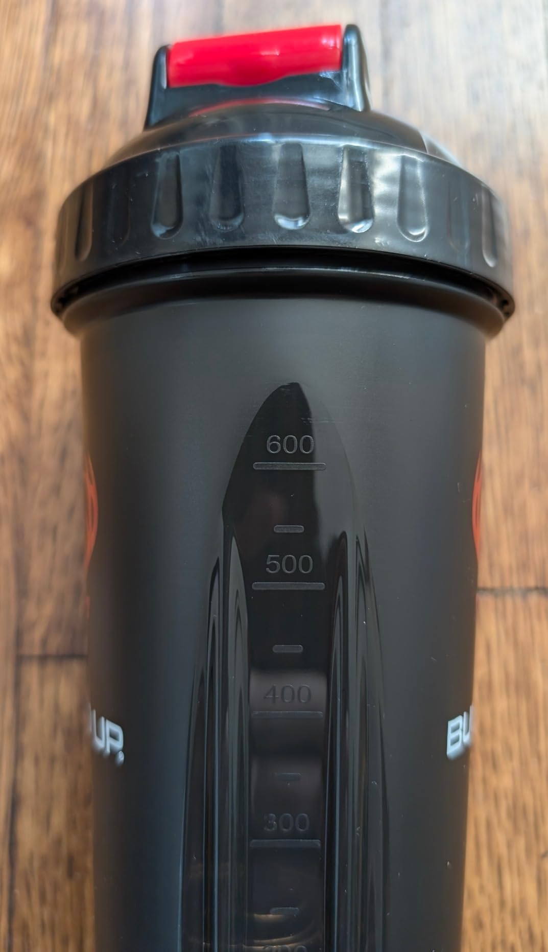 Bucked Up Perfect Shaker Bottle, 28oz, BPA-Free, Dishwasher Safe, Leak-Proof, Black Bottle with Red Buck Logo customer photo 1