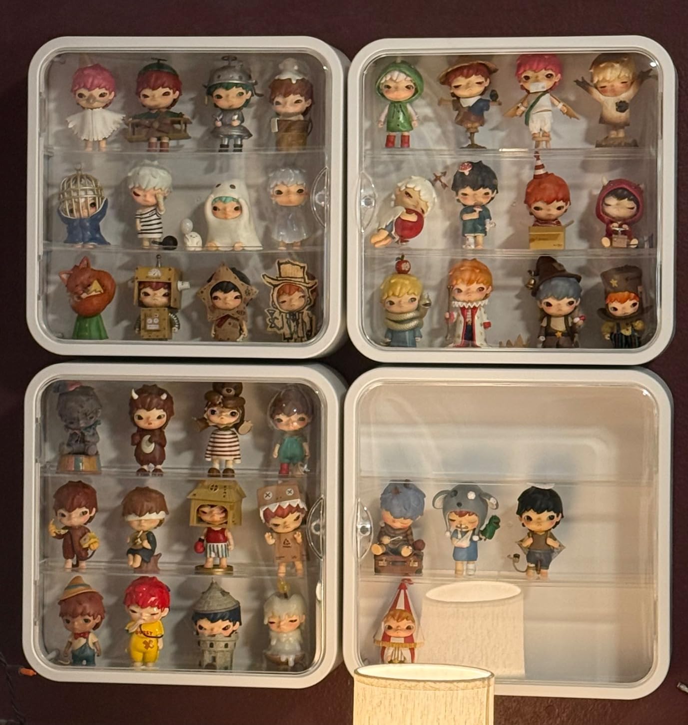 Clear Acrylic Display Case for Figures with LED Light, Dustproof & Moistureproof Display Stand with Door, Storage Box for Lego Collectibles, Action Figures, Pop Mart and Model Toys (Black) customer photo 2