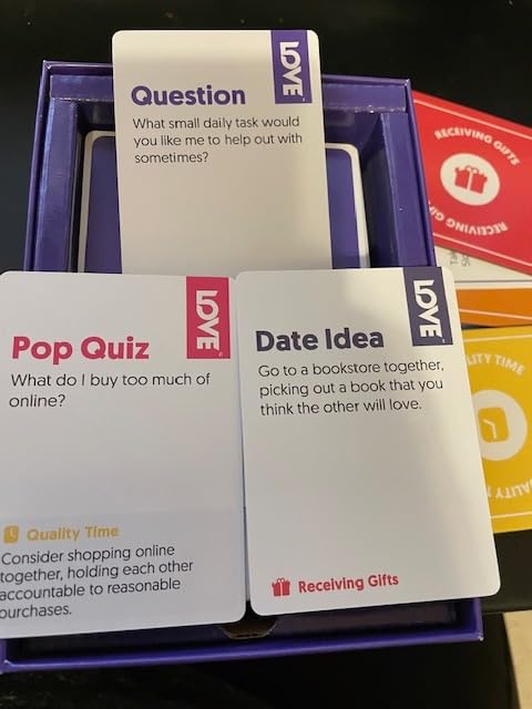 The 5 Love Languages® Card Game, Discover More About Yourself & Your Partner, 300 Prompt Cards to Spark Meaningful Conversations, Create Date Ideas and Love Games, Quiz Questions for 2 Players, 16+ customer photo 2