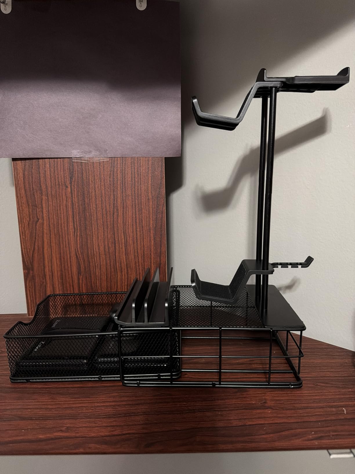 KDD Headphone Stand with Drawer - Headset & Controller Holder for Desk - Aluminum Supporting Bar Earphone Stand with Cable Organizer - Universal Gaming PC Accessories Storage customer photo 2