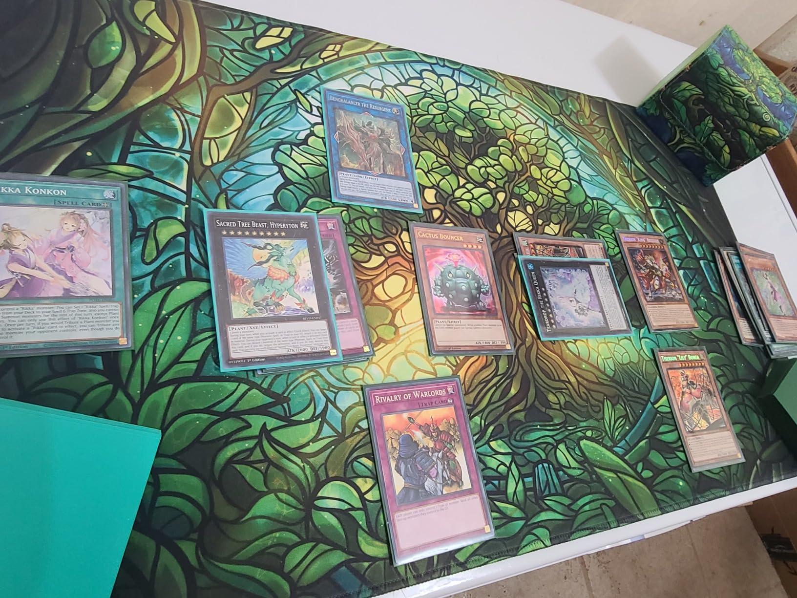 MTG Magic The Gathering Playmat 24x14 Inches, Original Art, Non-Slip TCG Playmat with Rubber Bottom & Stitched Edges, Commander TCG Rollable & Foldable Card Mat (White) customer photo 2