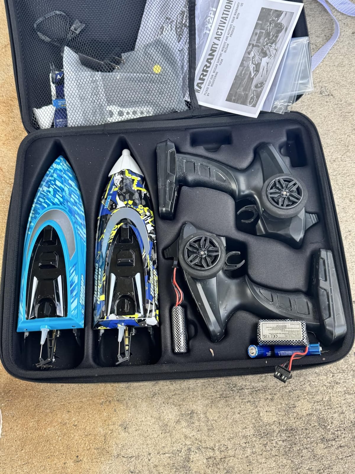 BEZGAR TX2P1, 2 Packs 30 KPH RC Boats with Suitcase for Kids | 2 Packs 30 KPH High Speed; Portable Storage Suitcase; Remote control boats for Pools & Lakes customer photo 1
