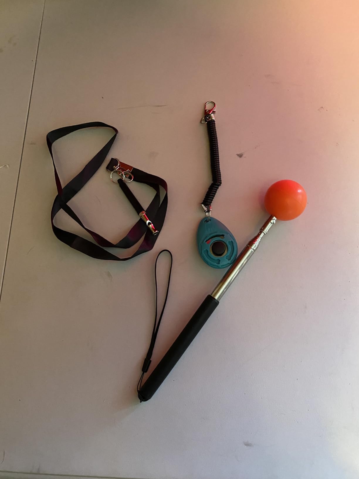 Training Kit - 1 Target Stick, 1 Training Clicker, 1 Whistle - Dog Training Equipment Tools, Cat Toilet Trainer Kit, Agility Training Lure Course For Dogs, Kitten Puppy Behavior Aids Trick (B Type) customer photo 1
