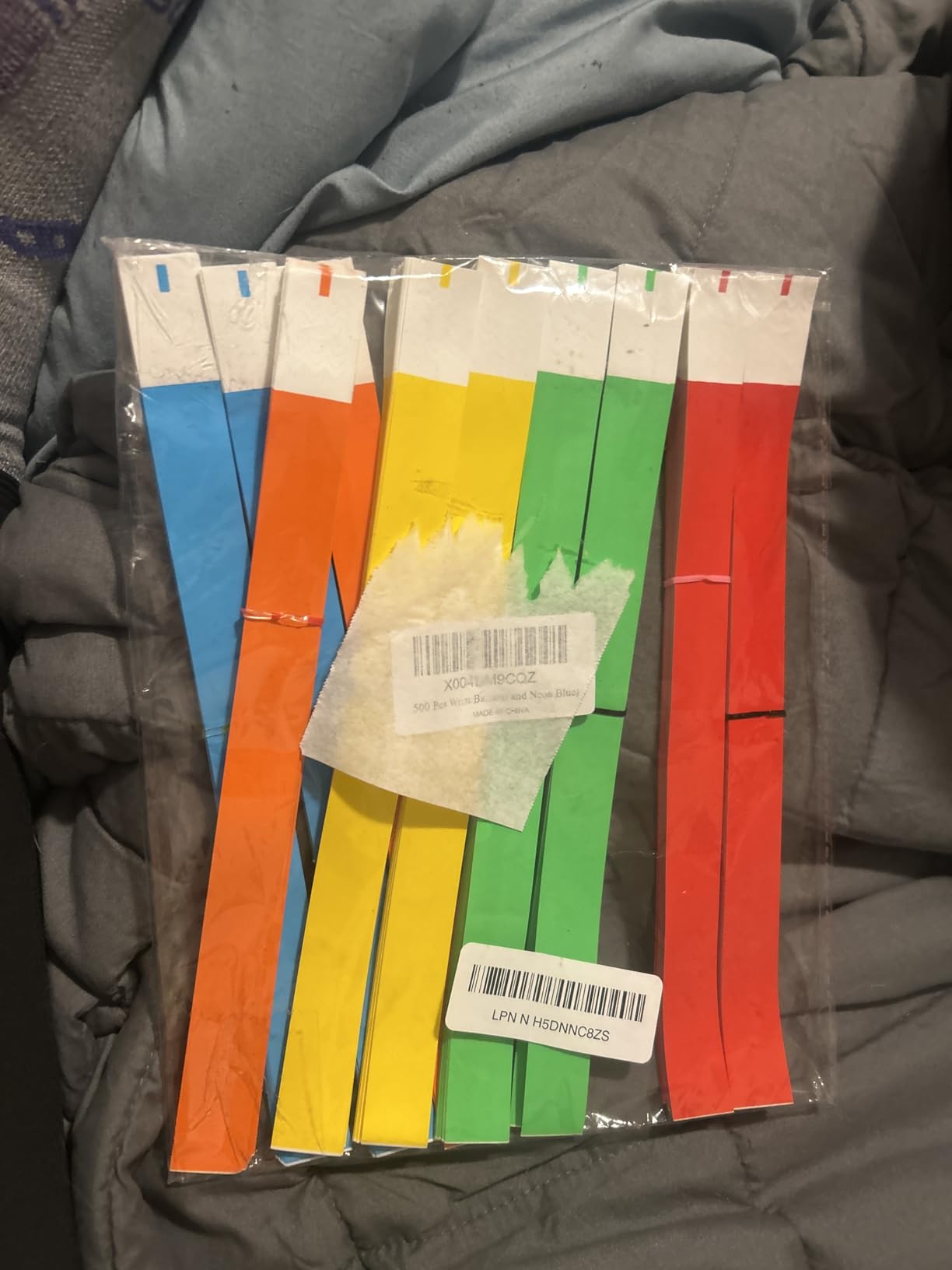 Paper Wristbands for Events, 500 Pcs Disposable Wrist Bands, Mixed Colored | Self Adhesive, with Waterproof Layer, Prevent Reuse, Bracelets for VIP Party Sports Events, Festivals, Club Identification customer photo 2