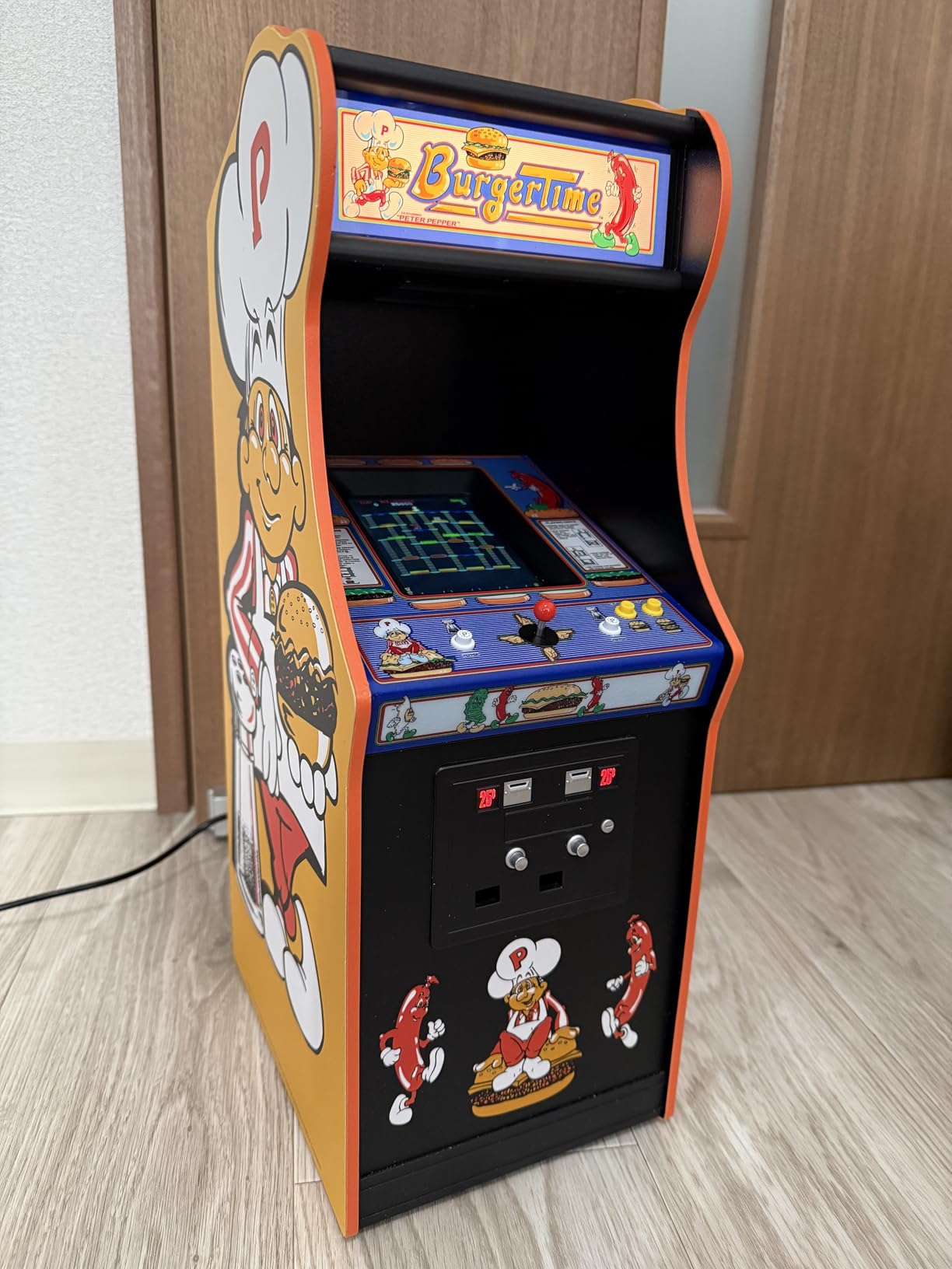 Quarter Arcades Burger Time 1/4 Scale Mini Arcade | Authentic wooden cabinet, Original ROM, DIP switch access, 5-inch TFT screen customer photo 2