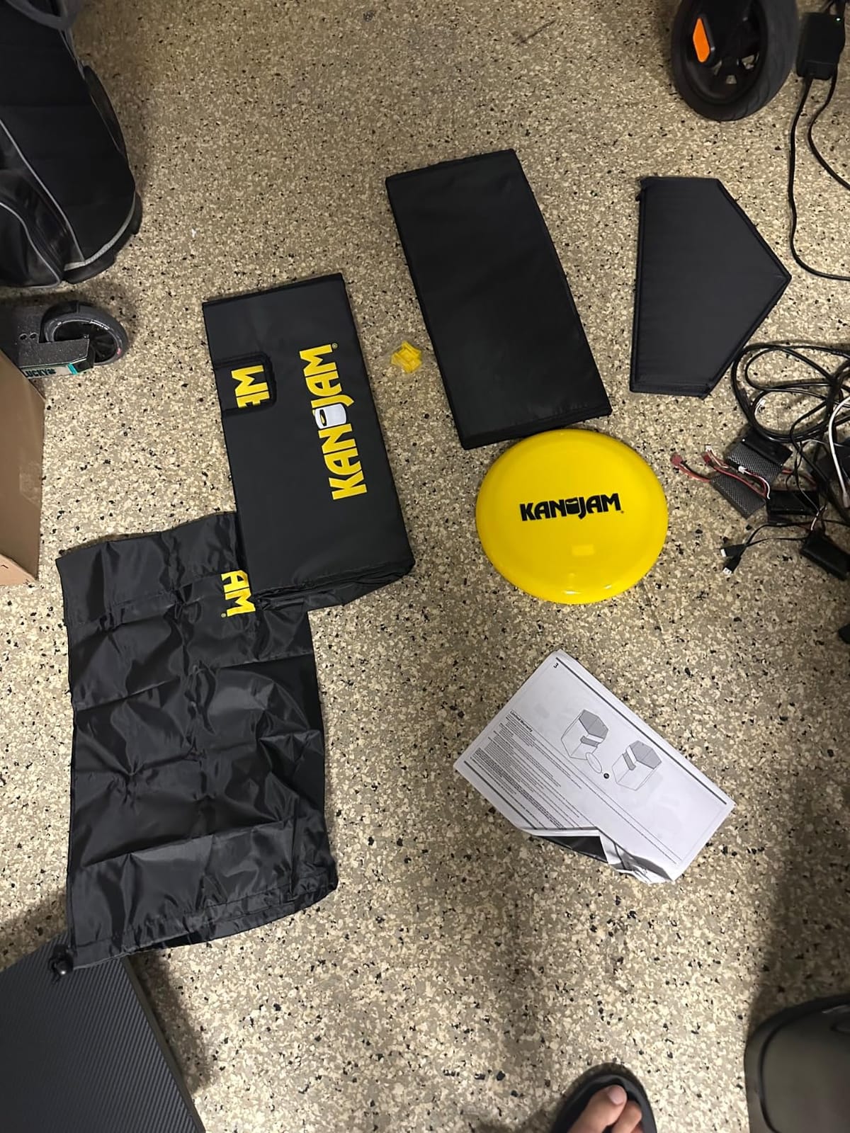 Kan Jam Foldable Travel Disc Toss Game - Black & Yellow, Standard, Nylon - Portable All-Weather Beach Games - Built-in Scoring for Tailgate Essentials - Easy Setup for Yard Fun customer photo 1
