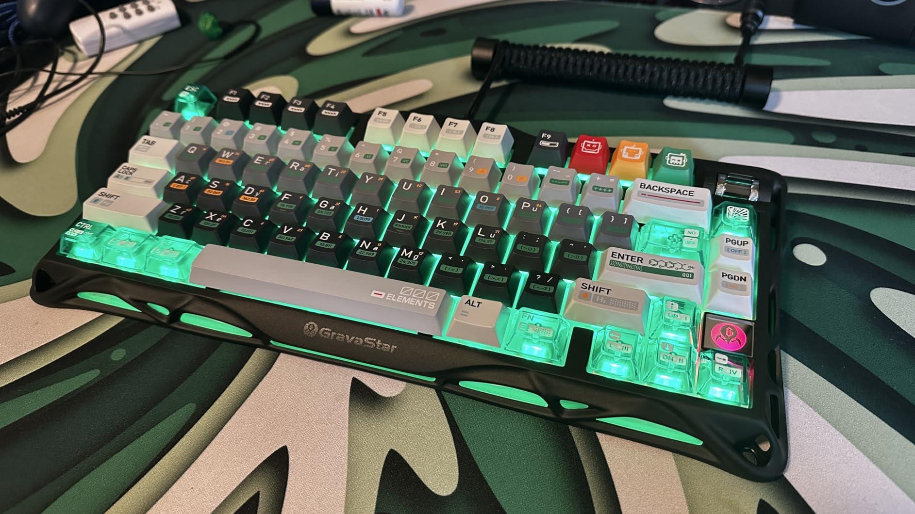 GravaStar Mercury K1 75% Wireless Mechanical Gaming Keyboard RGB Backlit, Gasket Mount, Hot Swappable Linear Switches, Creamy Sound Keyboard, 2.4GHz/USB-C/Bluetooth 5.0, for Win/Mac customer photo 2