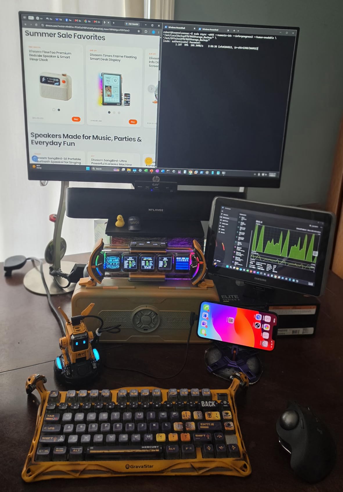 GravaStar Mercury K1 Pro 75% Wireless Mechanical Gaming Keyboard, Hot-Swap Tri-Mode BT/2.4GHz/Wired, Linear Switch, Gasket Mount, RGB Backlit, Aluminum Alloy, QMK Custom Keyboard with Knob for Win/Mac customer photo 1
