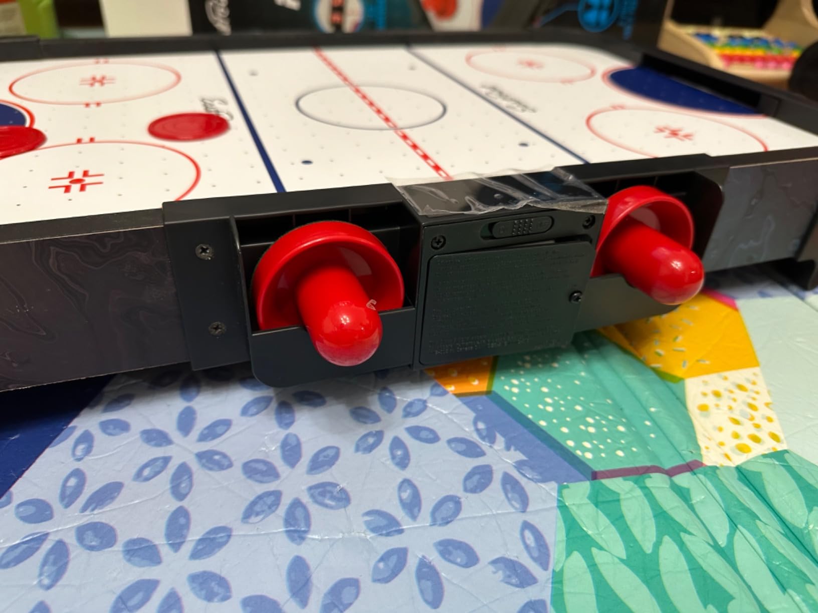 EastPoint Tabletop Air Hockey Table Pro - Black & White - LED Scoreboard for Hockey Game - Includes Pucks & Pushers for Table Games for Kids - Compact Durable Design for Tabletop Play customer photo 2
