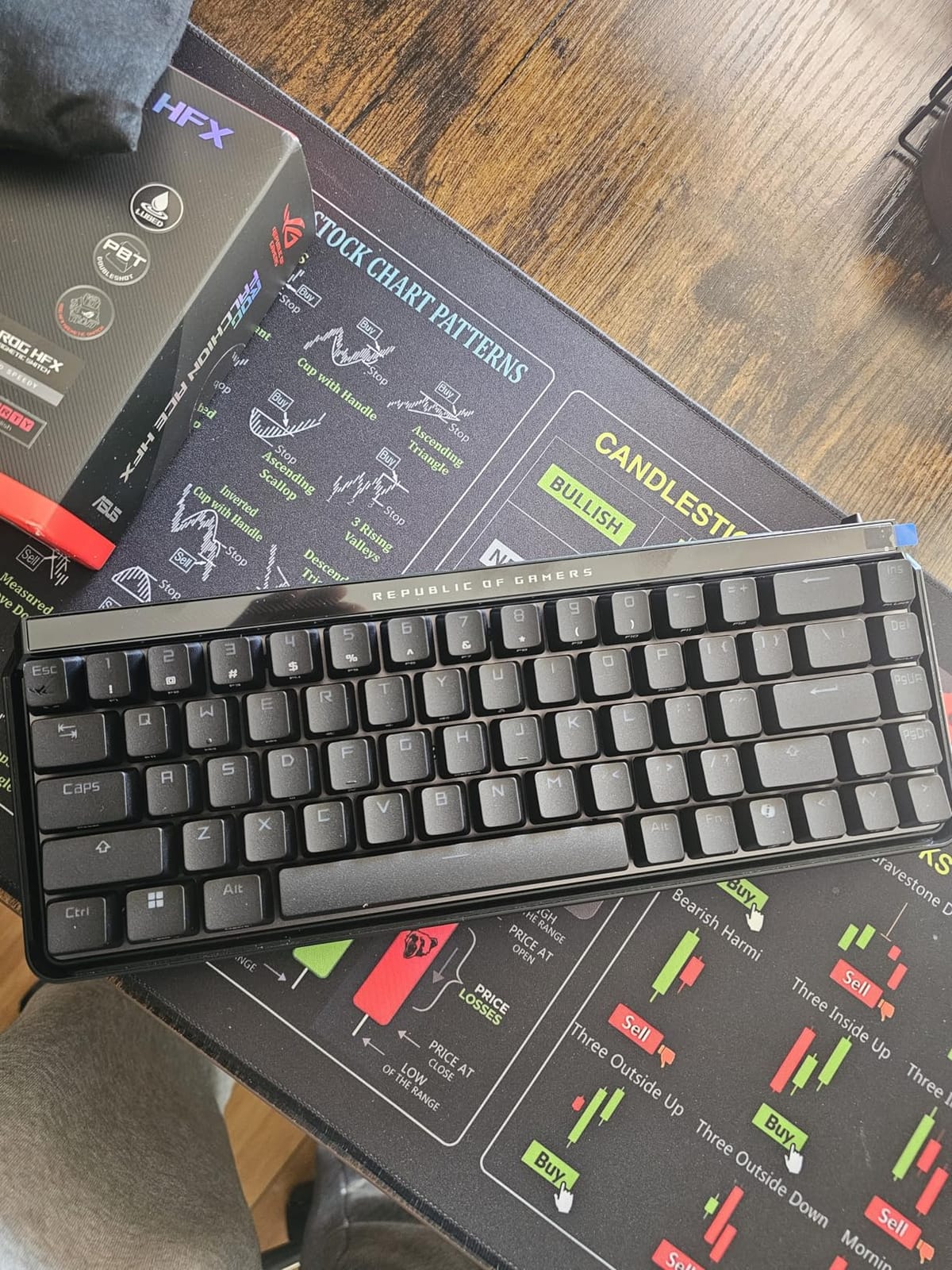 ASUS ROG Falchion Ace HFX Hall Effect Gaming Keyboard - 65% TKL, Dual USB-C, Magnetic Switches, Rapid Trigger, Speed Tap, 8000 Hz Polling, Touch Panel, Portable, Protective Cover, PBT Keycaps - Black customer photo 1