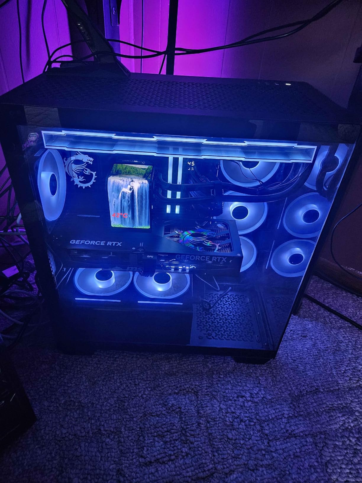 iCUE Link LX120-R RGB 120mm PWM Reverse Fans - Triple Fan Kit - Low-Noise, Magnetic Dome Bearing, Dual Light Loops, CORSAIR QuikTurn Screws, Zero RPM Mode - Black customer photo 2