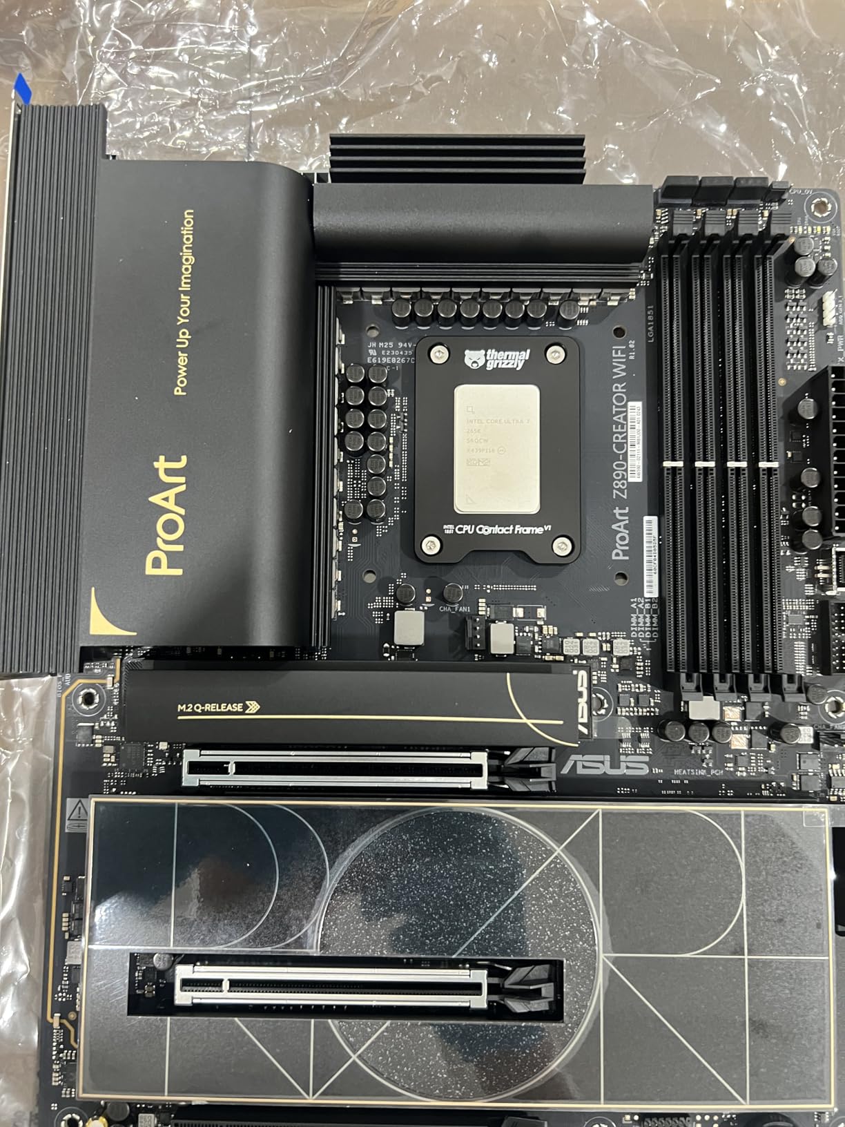 ASUS ProArt Z890-CREATOR WIFI Z890 LGA 1851 ATX Motherboard, Intel® Core™ Ultra Processor Series 2 Ready, 16+2+1+2 stages, PCIe® 5.0, DDR5, Thunderbolt™ 5 Type-C®, 10+2.5 Gb LAN, WiFi 7, 5x M.2, AI OC customer photo 1