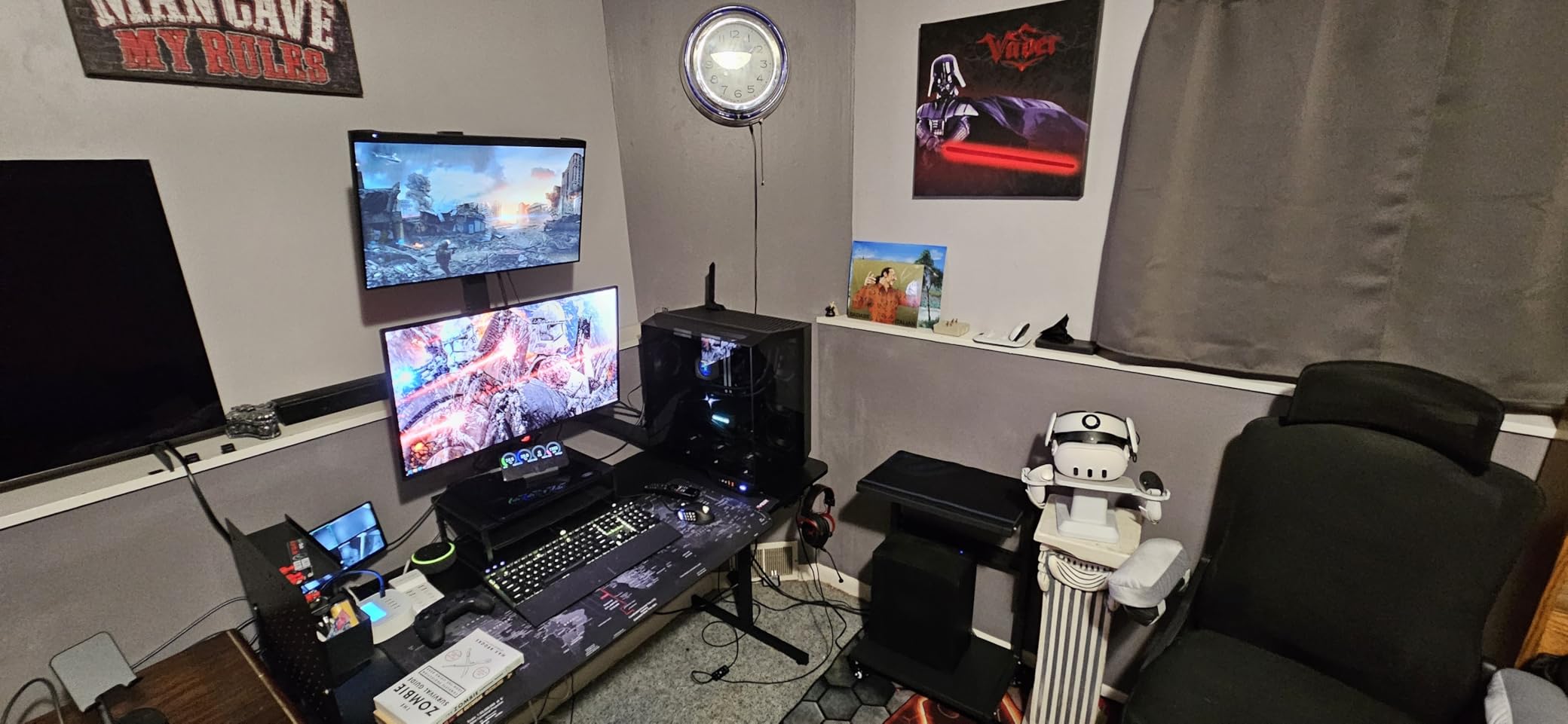 darkFlash Full-Tower ATX Gaming PC Case, Back Plug-in Motherboard, Vertical GPU Mounting, Dual-Chamber, Panoramic Glass, Up to 2 x 360mm Radiators, RTX 40 Compatible(DY470) (4 PWM ARGB Fans, Black) customer photo 2