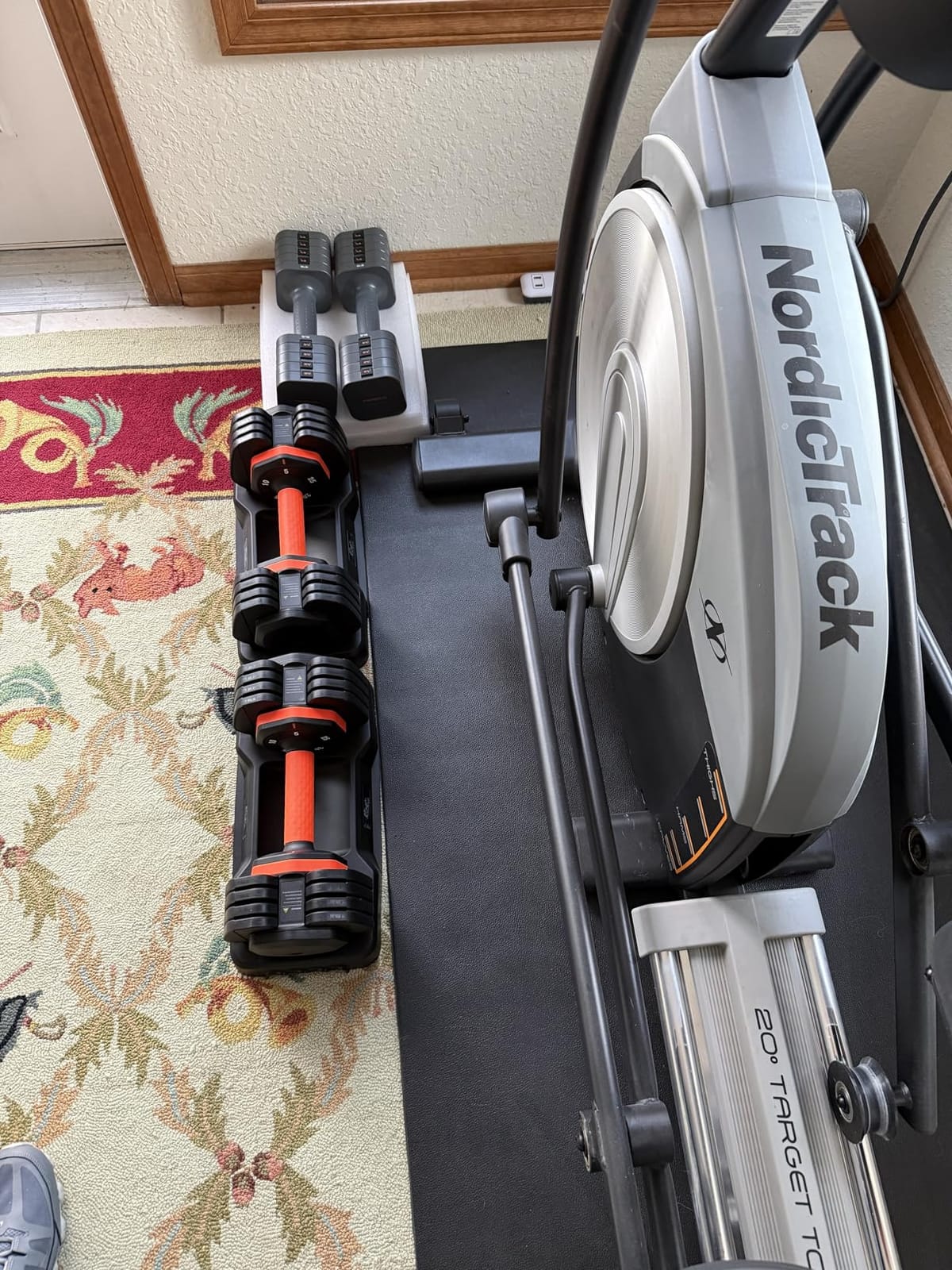 FEIERDUN DB3 5-in-1 Adjustable Dumbbell Set, 6LB/10LB Pair Adjustable Weights for Women at Home, Dual Locking Stable Hand Weights with TPU Soft Handle customer photo 2