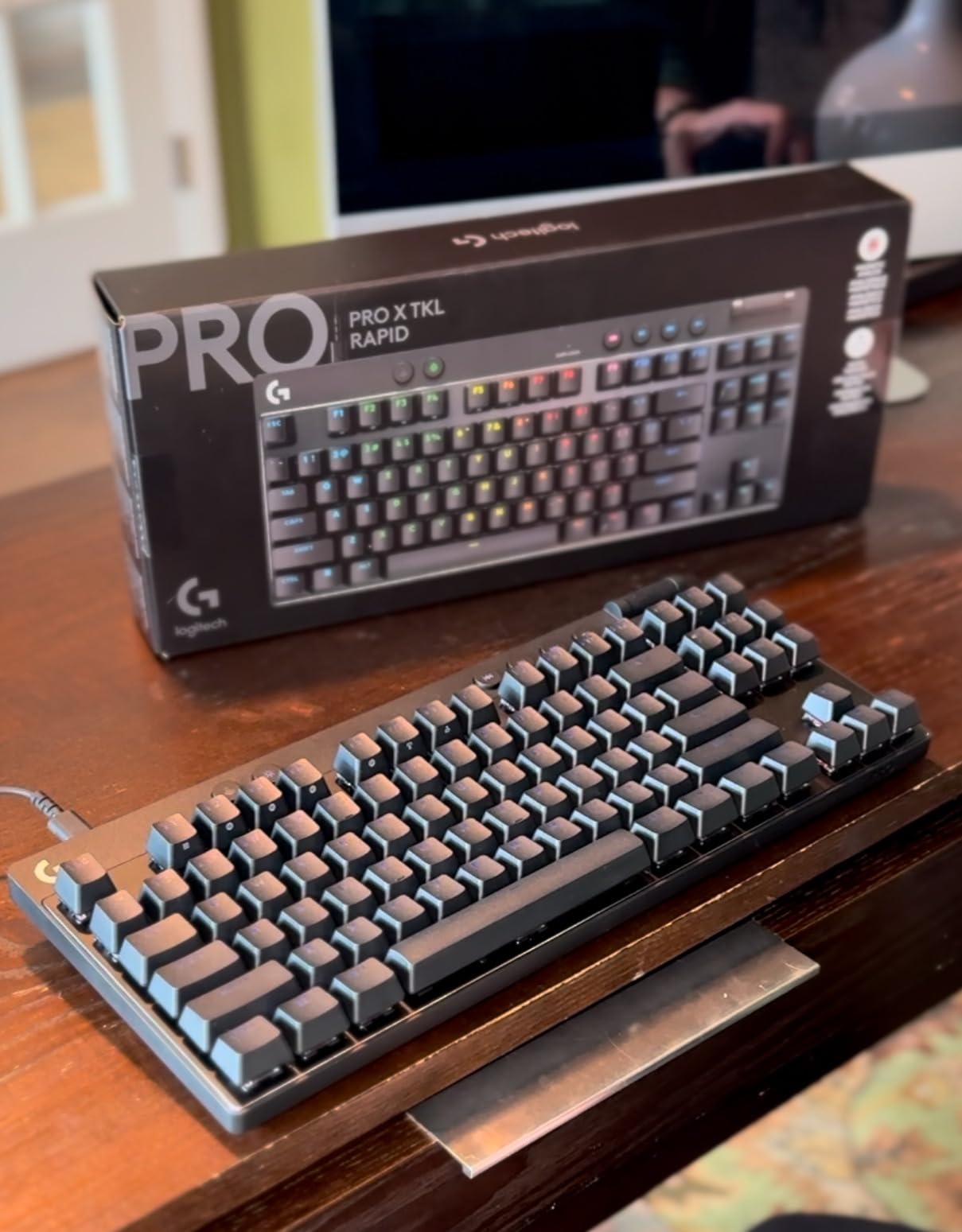 Logitech G PRO X TKL Rapid Tenkeyless Gaming Keyboard (Hall-Effect) - Black | Hall-Effect Magnetic Analog Switches with Rapid Trigger, Lightsync RGB, Detachable USB-C Cable, Volume Roller & Media Buttons customer photo 1