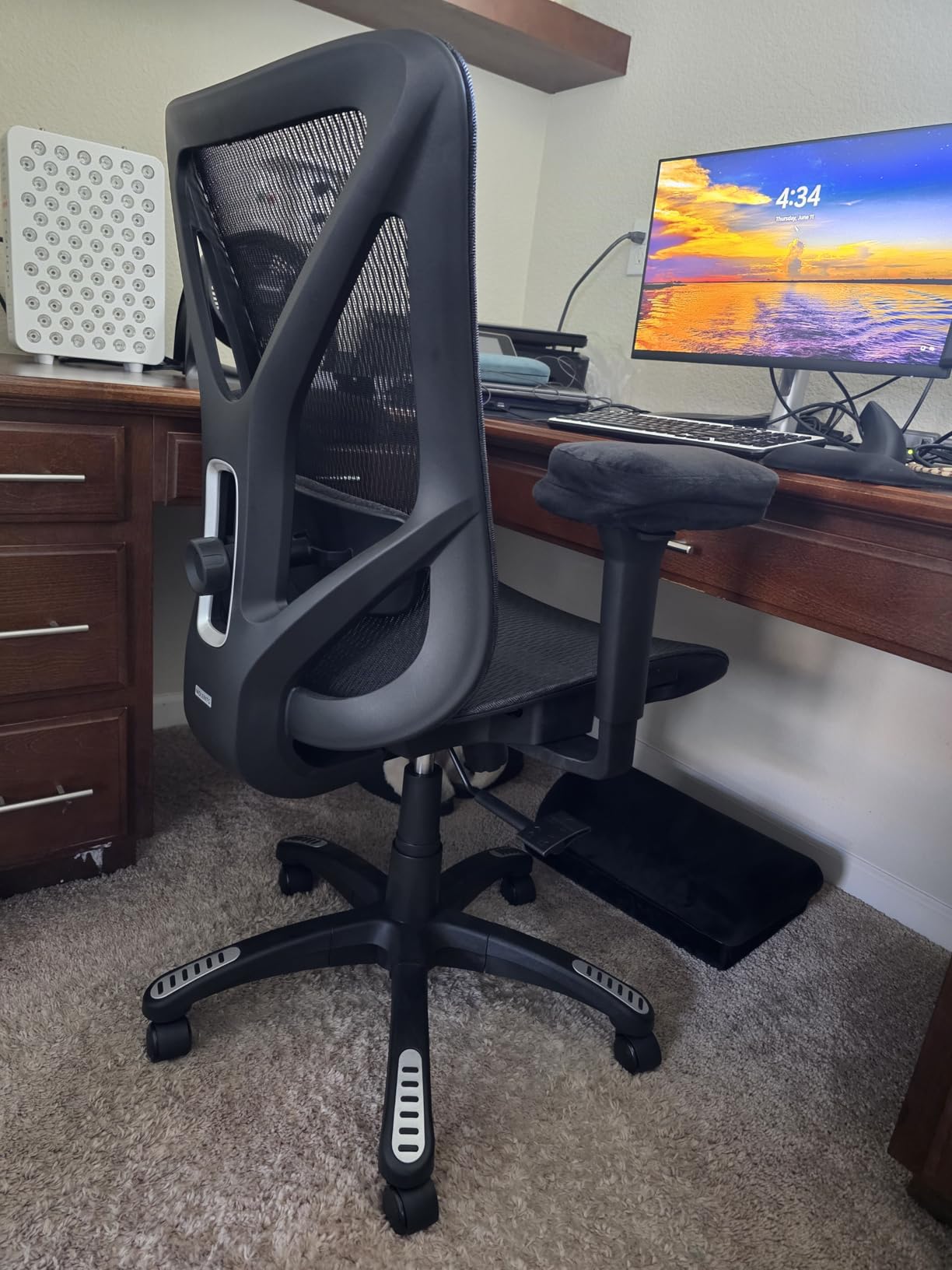 Ergonomic Office Chair, Mesh Computer Desk Chairs with Adjustable Lumbar Support, 3D Armrests, Tilt Function, Comfy Wide Seat, Swivel Executive Work Task Chair for Company and Home customer photo 2