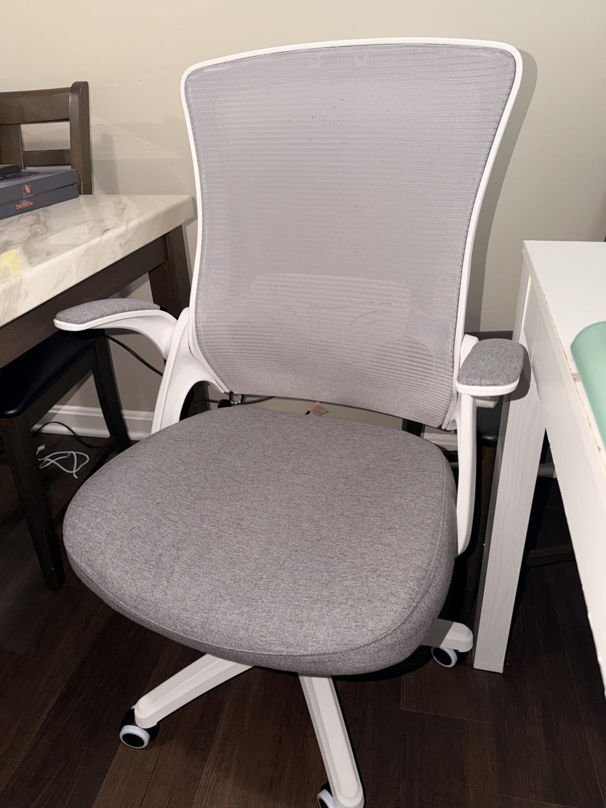 NEO CHAIR Office Desk Chair High Back Mesh Chair Adjustable Lumbar, Black, Ergonomic High-Back Design with Breathable Mesh, Flip-Up Armrests customer photo 2