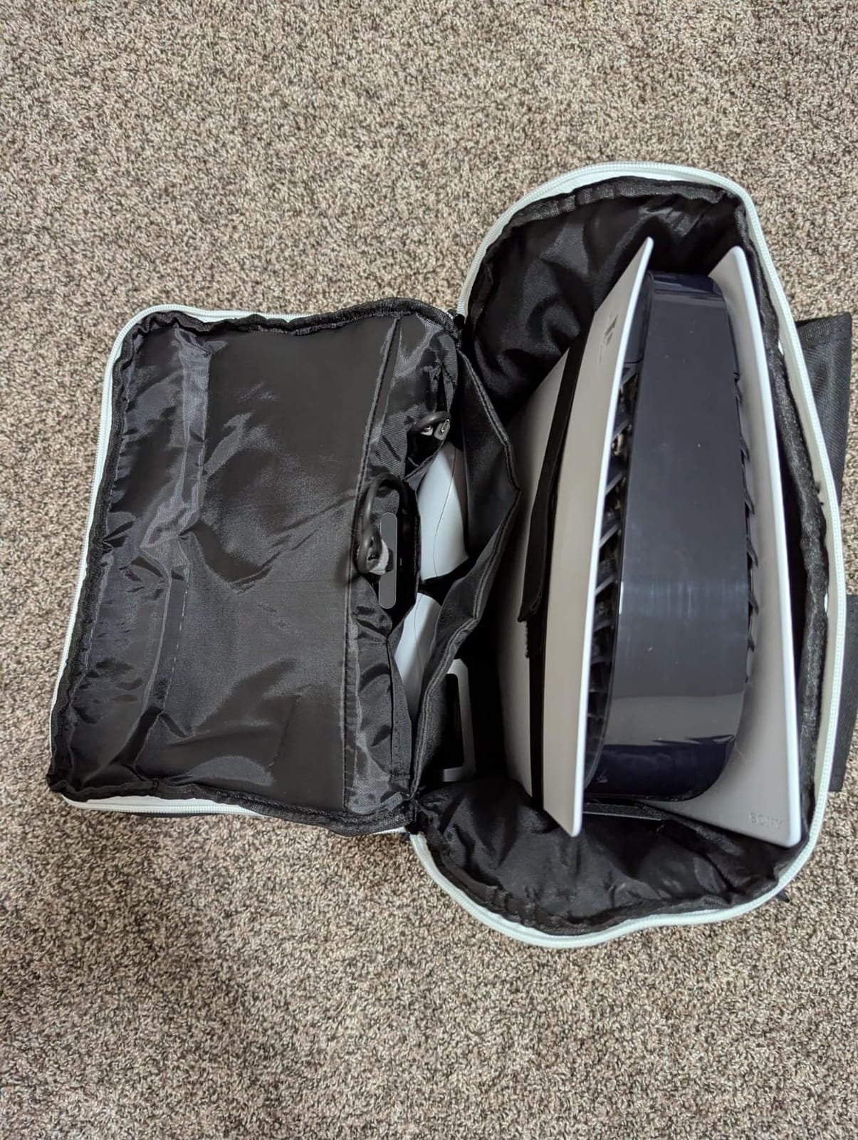 LVVIL Backpack for PS5/ Slim/ Pro Console, Full Protection PS5 Carrying Case Travel Bag, Large Capacity PS 5 Storage Bag for Dual Controllers, PS Portal, Laptop, Game Cards, Sony PSP Accessory Kits customer photo 1