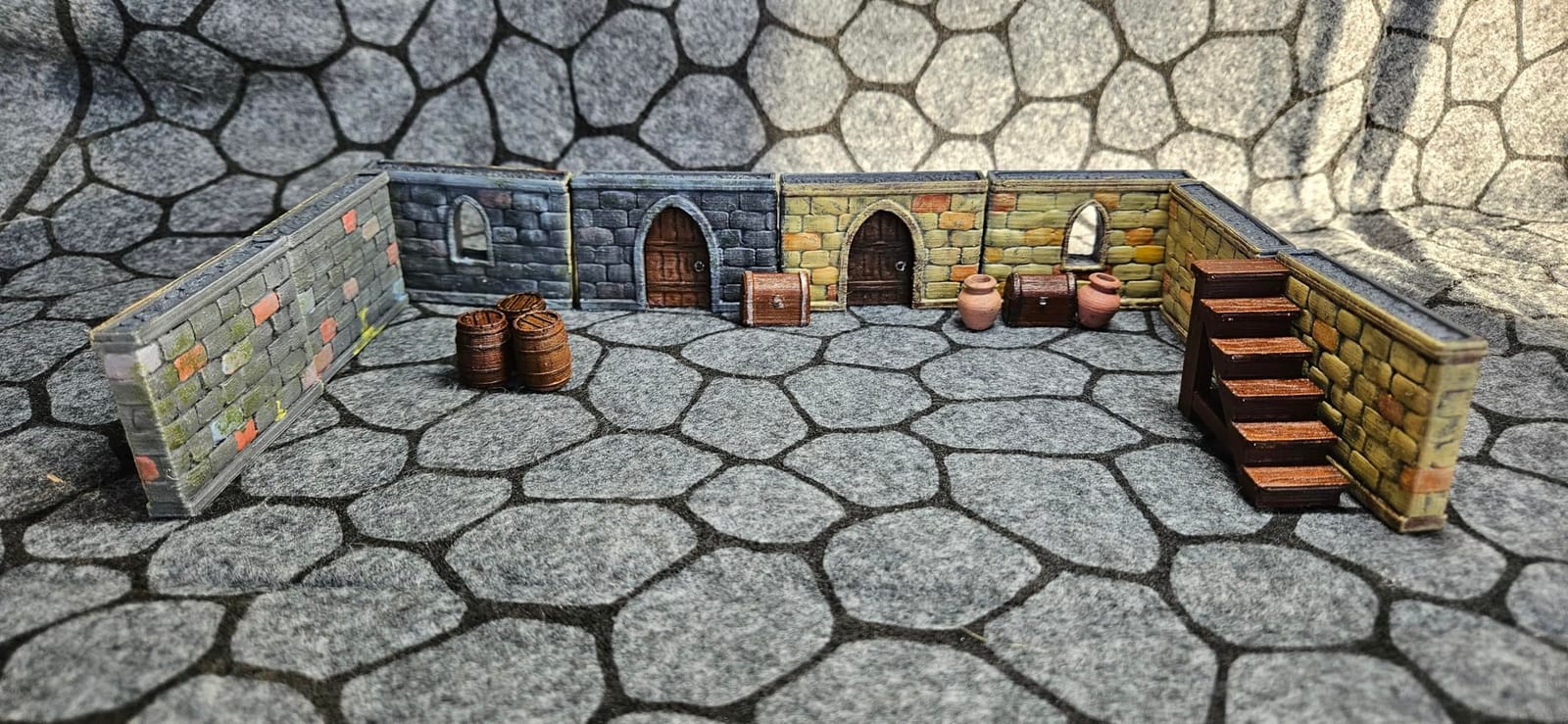 Dungeon Walls Modular DND Terrain Set - 48 Piece Tabletop Role-Playing Scenery - 28mm Scale, Includes Walls & Accessories - Perfect for Dungeons & Dragons, Pathfinder, & RPG Tabletop Games customer photo 1