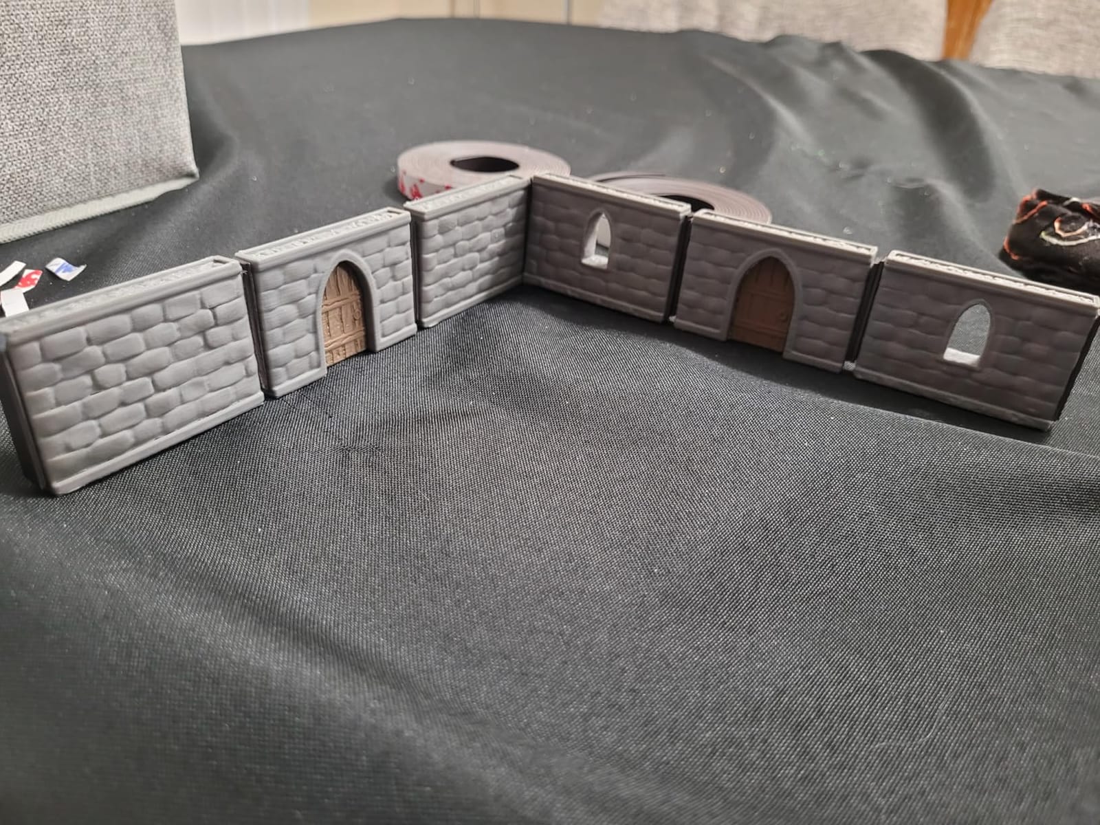 Dungeon Walls Modular DND Terrain Set - 48 Piece Tabletop Role-Playing Scenery - 28mm Scale, Includes Walls & Accessories - Perfect for Dungeons & Dragons, Pathfinder, & RPG Tabletop Games customer photo 2