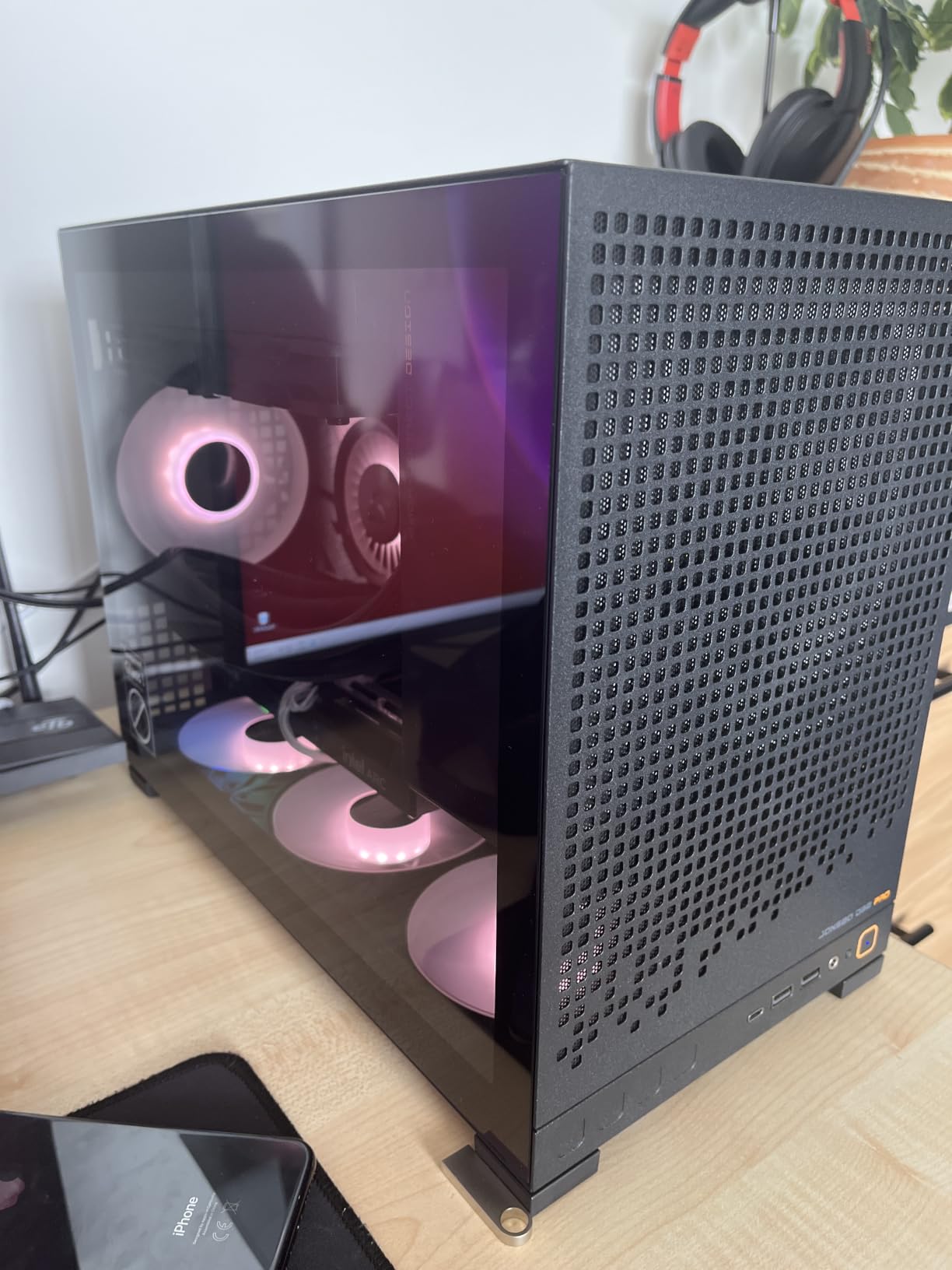 JONSBO D32 PRO Micro-ATX PC Case, High Compatibility Mini Desktop Case, A/B Mode for MB, Support MATX Back-Connect/BTF MB, 365mm GPU/240AIO/163mm Air Cooler, ATX/SFX PSU, USB3.2 PC Gaming case, Black customer photo 1
