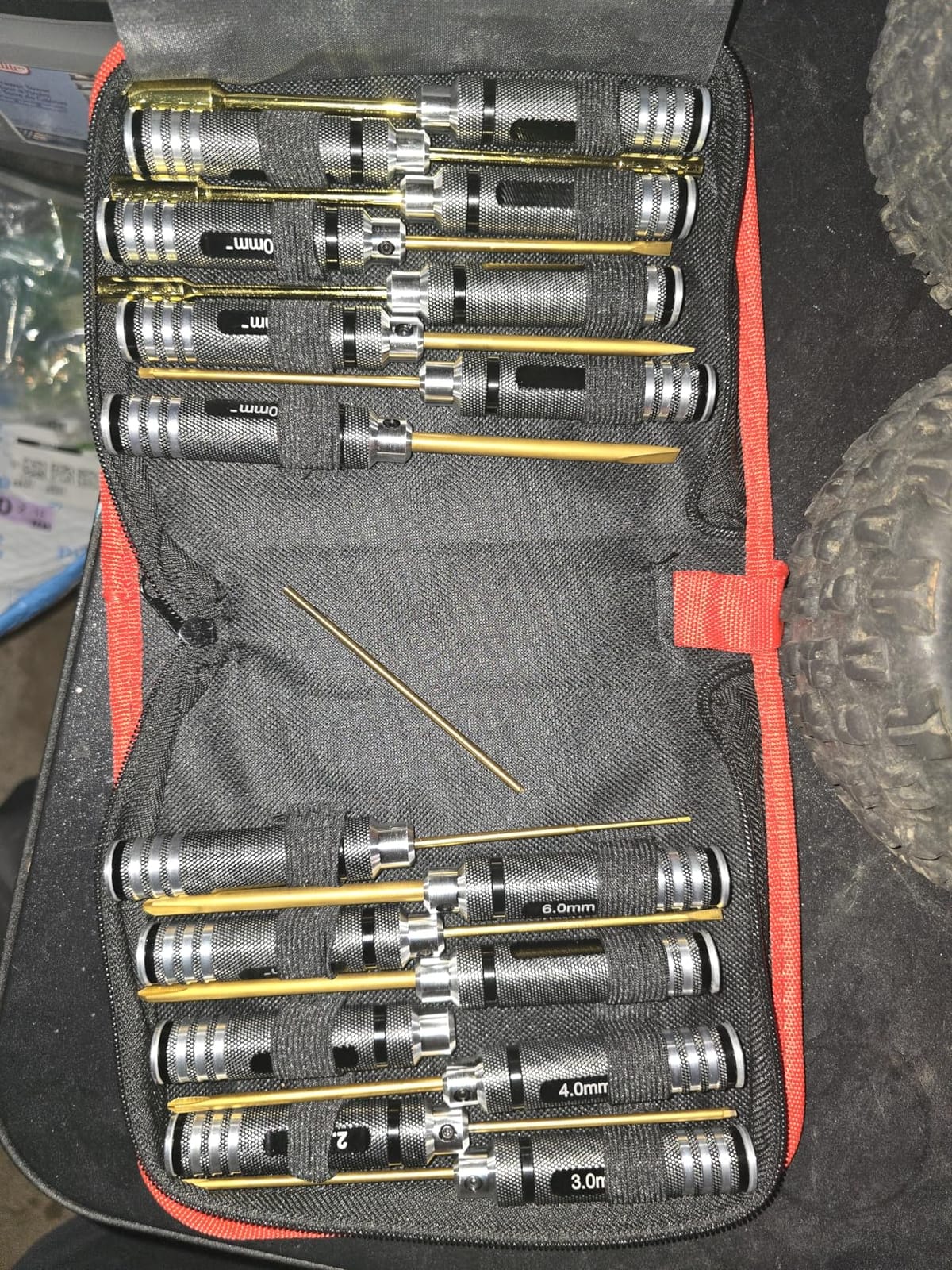 Car Tool Kit - 16pcs Screwdriver Tool Set Includes Flat, Phillips, Hex, Titanium Steel Tool Set Hex Driver Set Tool Kit with Tools Storage Bag for Remote Control Car Drone Helicopter Models customer photo 1