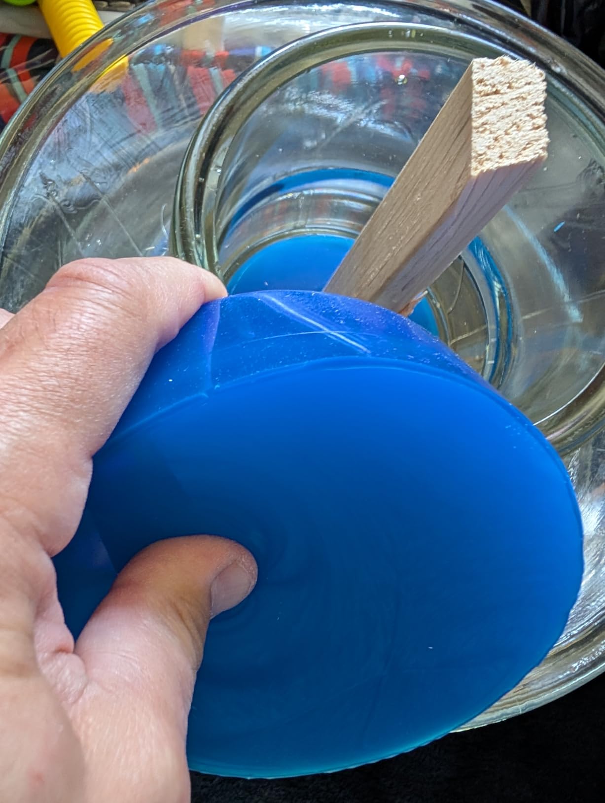 BBDINO Silicone Mold Making Kit Liquid Platinum 30A 2.42 Lbs Sapphire Blue | 3h Quick Cure Self Degassing Molding Silicone Rubber 1:1 Mixing Ideal for Silicon, Resins, Soap, Concrete, Wax Mold-Casting customer photo 1