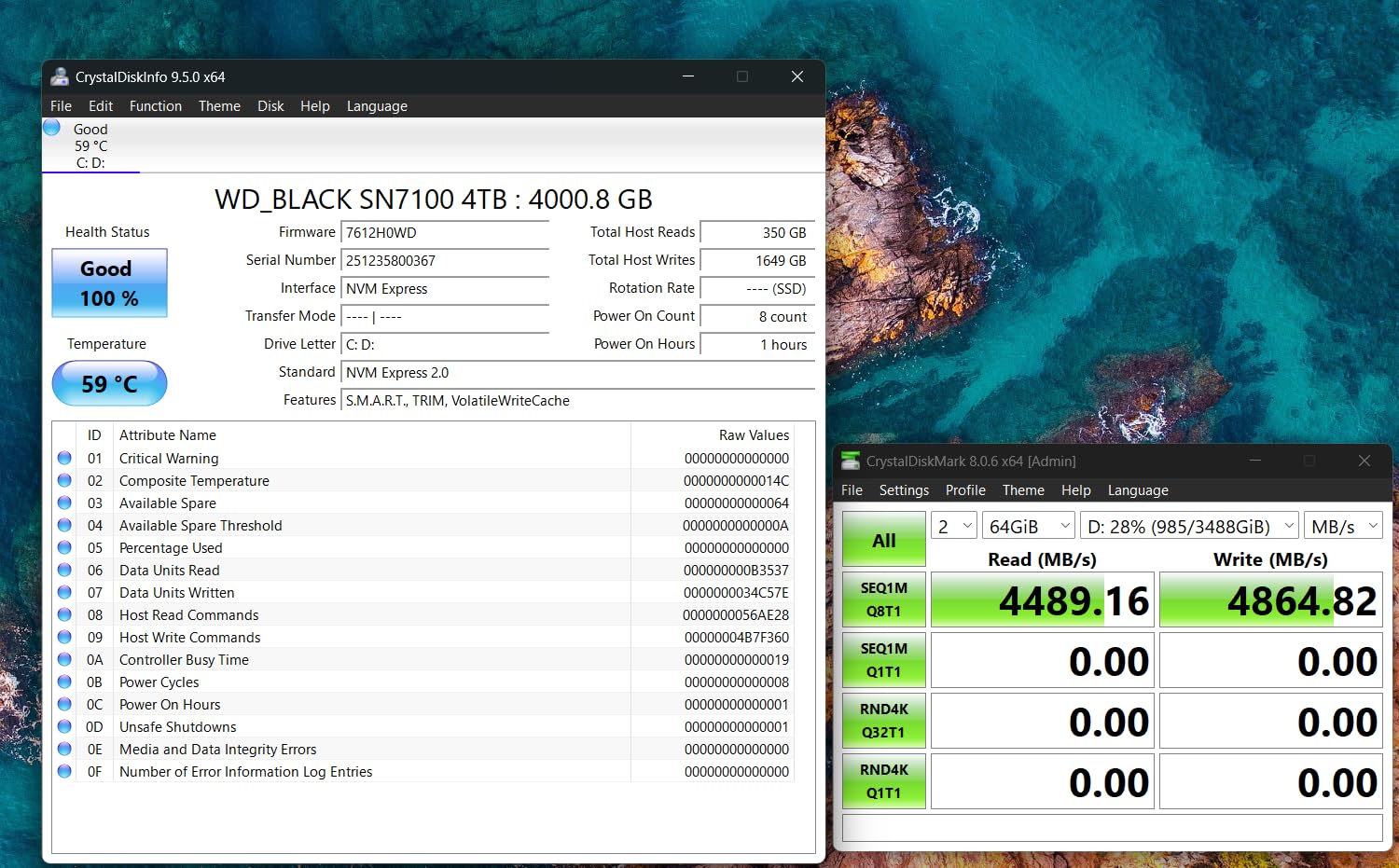 WD_Black SN7100 1TB NVMe SSD - Gen4 PCIe, M.2 2280, Up to 7,250 MB/s Read Speed, Up to 6,900 MB/s Write Speed, Next Gen TLC 3D NAND, for Laptops, Handheld Gaming Devices - WDS100T4X0E customer photo 2