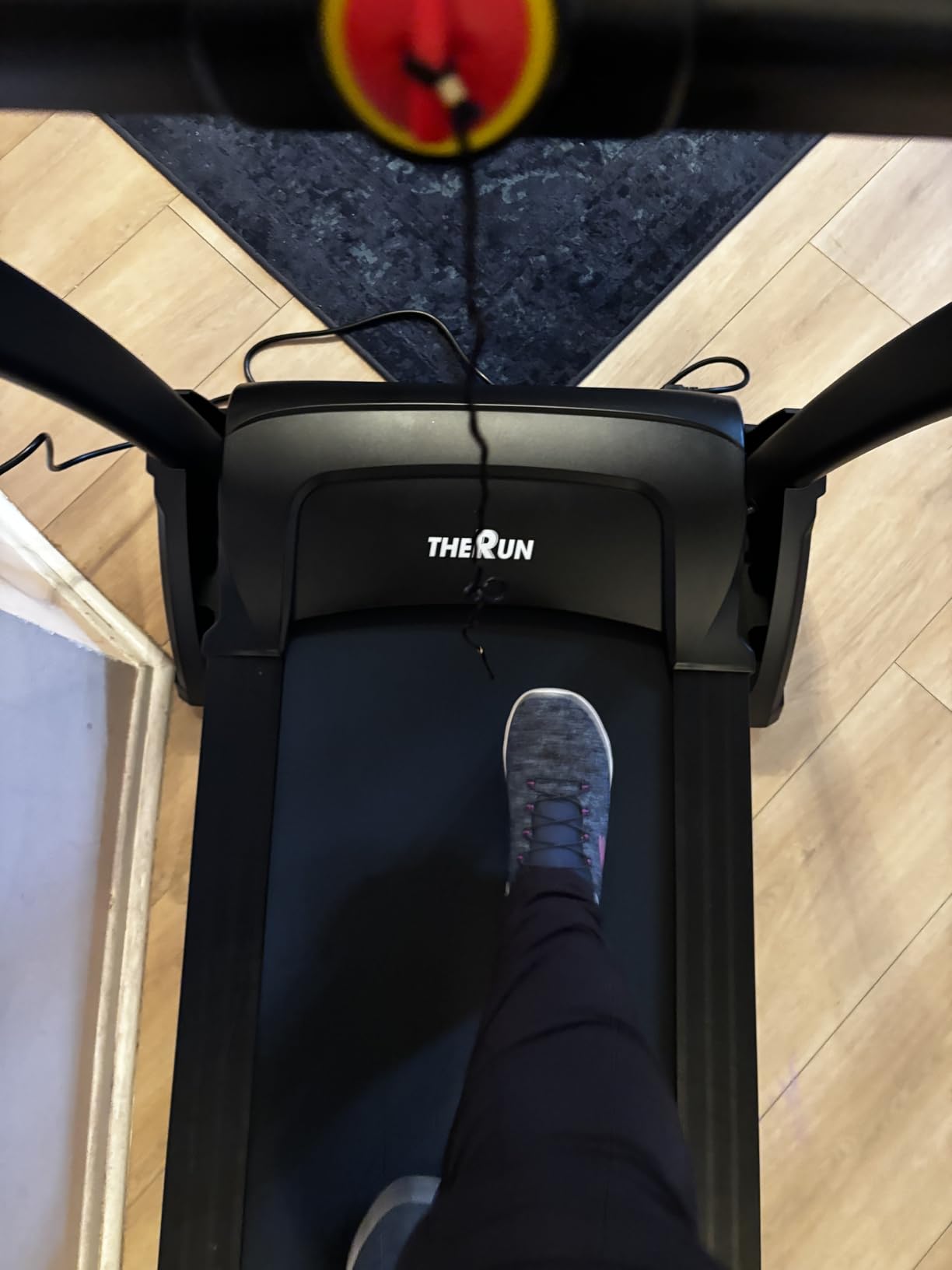 THERUN Treadmill Folding Incline Treadmill 16% Running Treadmill for Home | 16% auto, 400lbs capacity, 4.0HP, with App, heart rate, wide belt, treadmill with cup holder, hydraulic folding customer photo 1