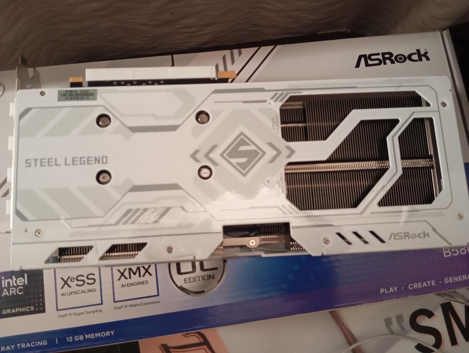 ASRock Intel Arc B580 Steel Legend 12GB OC Graphics Card, Intel Xe2-HPG, 12GB GDDR6, PCIe 4.0, Triple Fans, 0dB Silent, Polychrome SYNC, DisplayPort 2.1, HDMI 2.1a customer photo 2