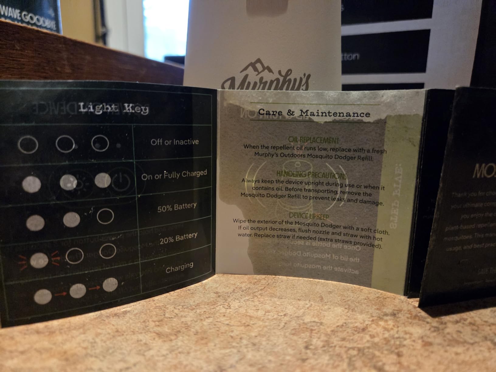 Murphy's Naturals Mosquito Repellent Device, for Patio & Outdoor Use | Plant-based essential oils; flameless, USB-C rechargeable with 5.5-hr battery; 15-ft zone of protection; 30-hr refill included customer photo 1