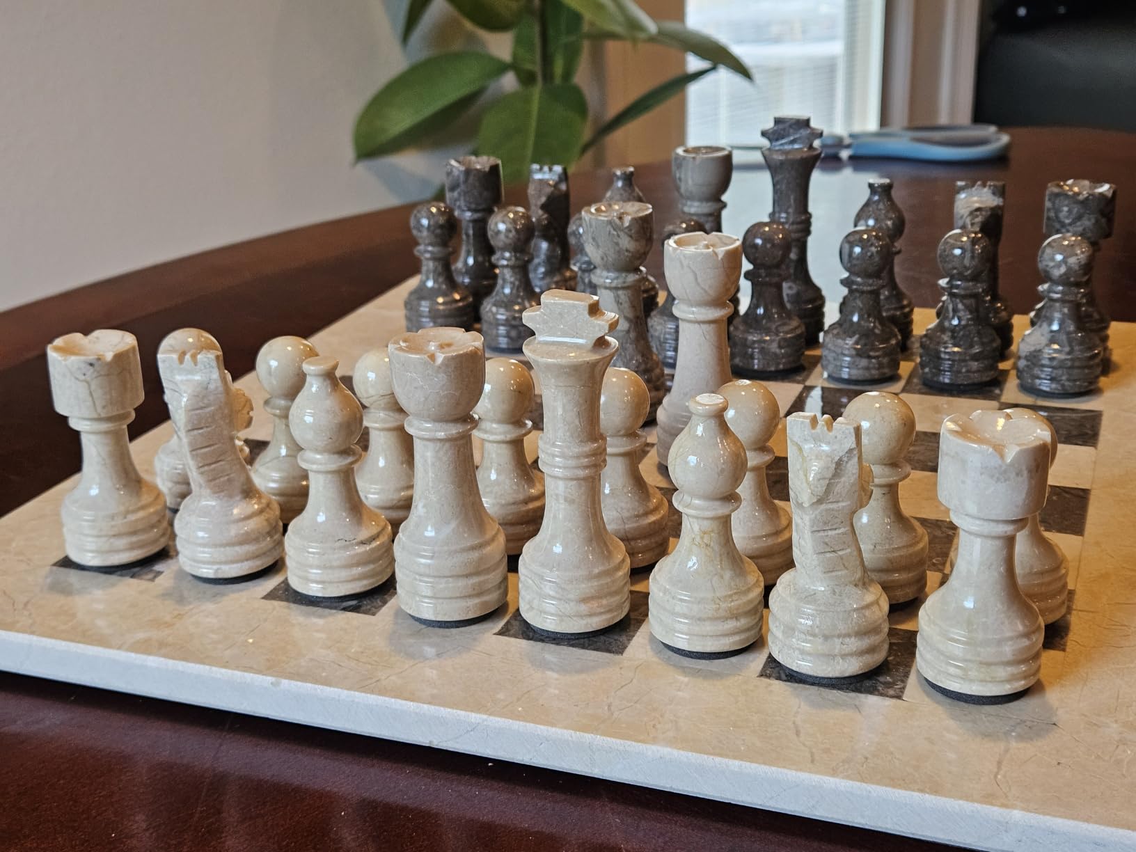 Marble Chess Set 15 Inch White and Verona Handmade Board Game with Storage Box, Classic Travel Chess Set for Adults with Chess Pieces & 2 Extra Queens, Elegant Gift & Home Decor customer photo 2
