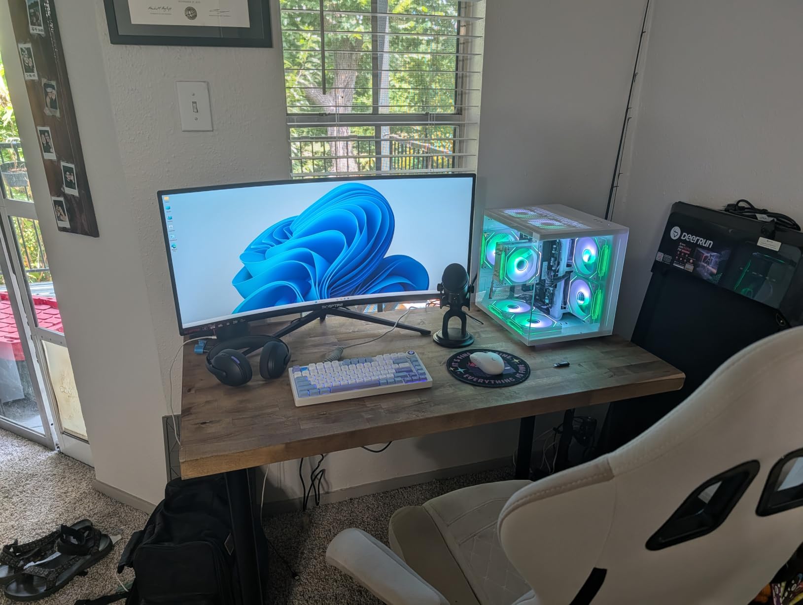 LXZ Gaming PC Desktop Computer, AMD Ryzen 5 5600GT, 16GB DDR4, 1TB NVME SSD, Prebuilt Tower PC with Integrated Graphics, WiFi, RGB Cooling Fans, for Home Office and Student, White Tempered Glass Case customer photo 1