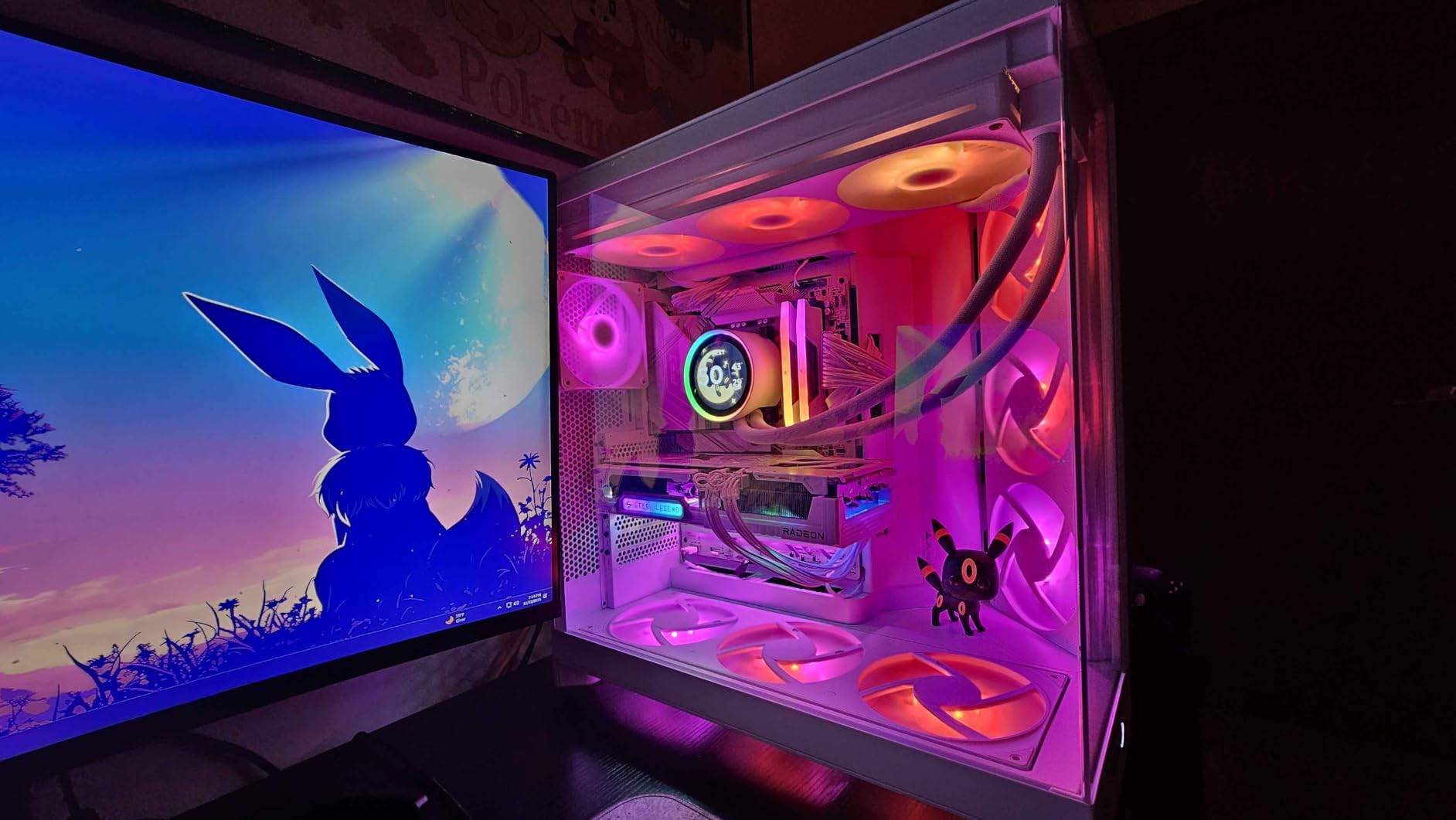 NZXT H9 Flow RGB+ - Dual-Chamber ATX PC Case - White | Flagship dual-chamber case with 7 RGB fans and NZXT Control Hub pre-installed. Fully synced RGB from day one via CAM. customer photo 2