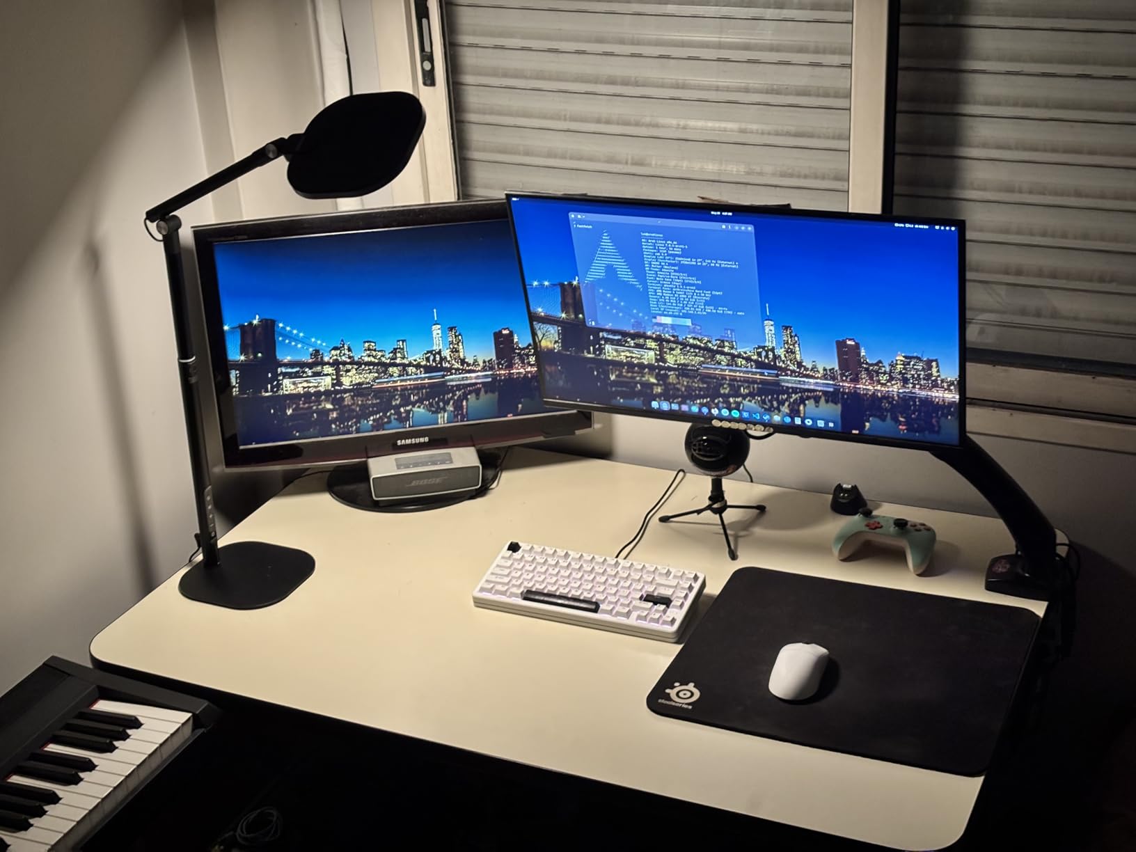 LitONES Tall LED Desk Lamps with Base, Edge-Lit Eye-Care, 50 Light Modes | 40