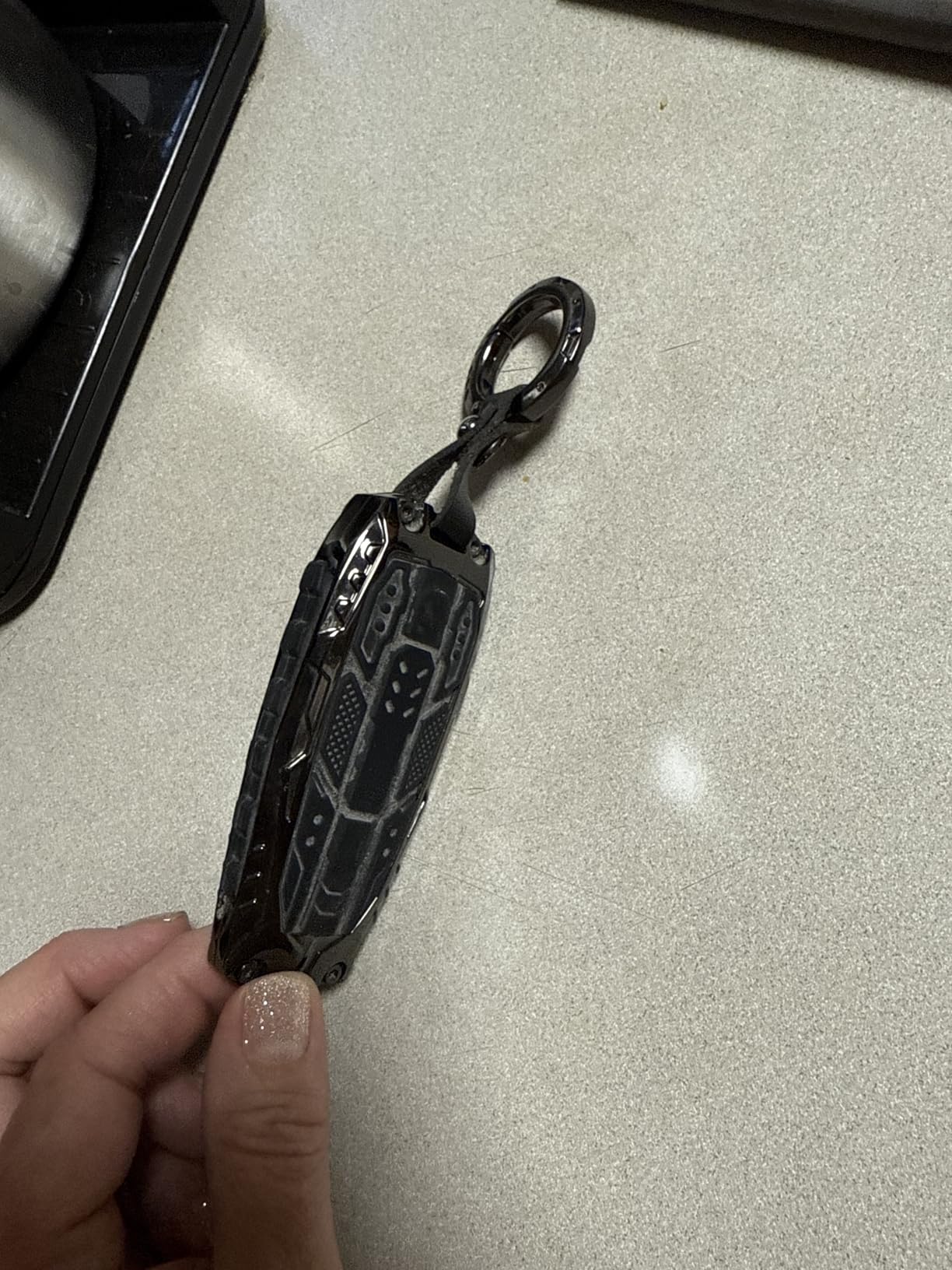 Heavy Key Fob Cover Case Protector for Ford, Keychain, Accessories for Ford F150 Mustang Explorer Edge Fusion Lincoln MKZ MKC MKX(Model-B Black) customer photo 2