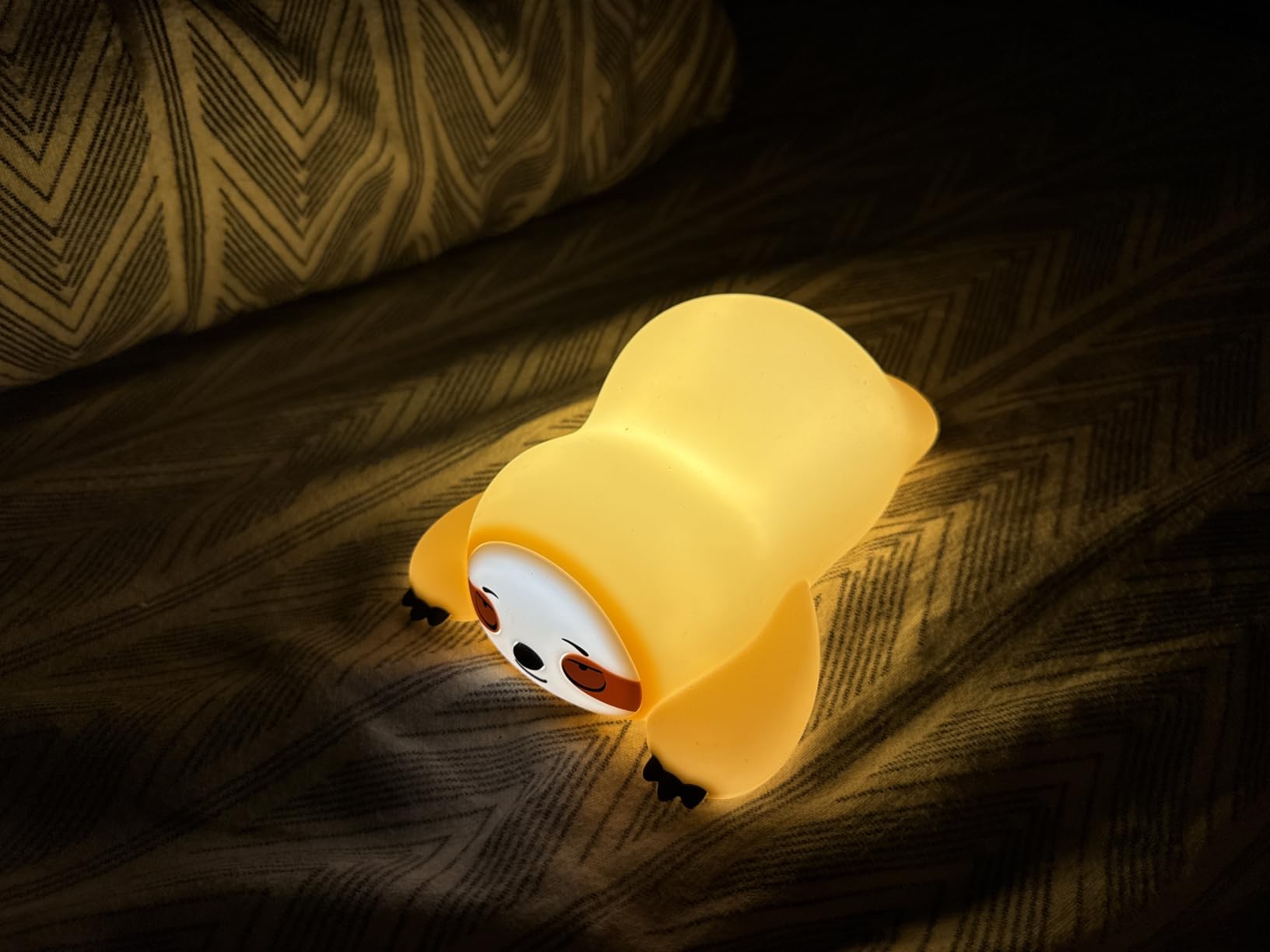 YR YRHH-PET Existential Crisis Duck Lamp Night Light, White Elephant Gifts | Lying Flat, Cute Squishy Ducky Lay Touch Lamp For Kid, Rechargeable, College Funny Yankee Swap, Birthday Gifts, Safe Silicone customer photo 1